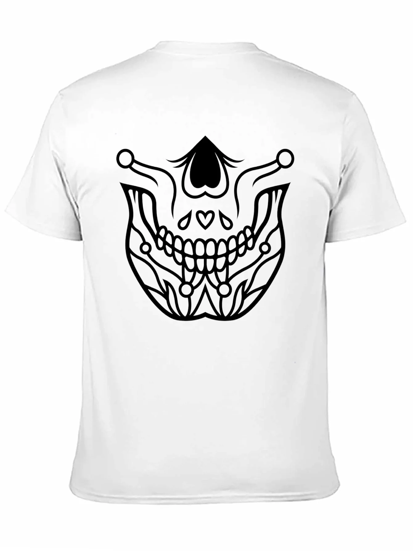 Skull Mask Graphic Tee - Stylish Halloween Shirt