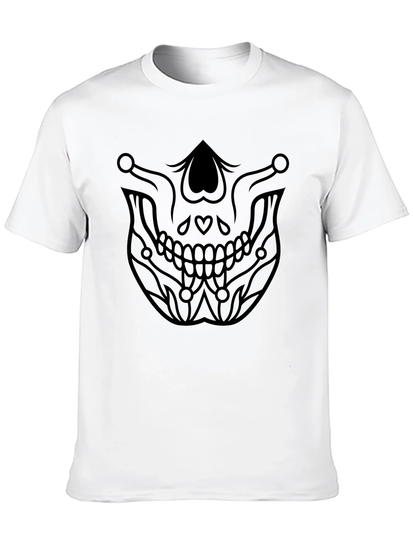 Skull Mask Graphic Tee - Stylish Halloween Shirt