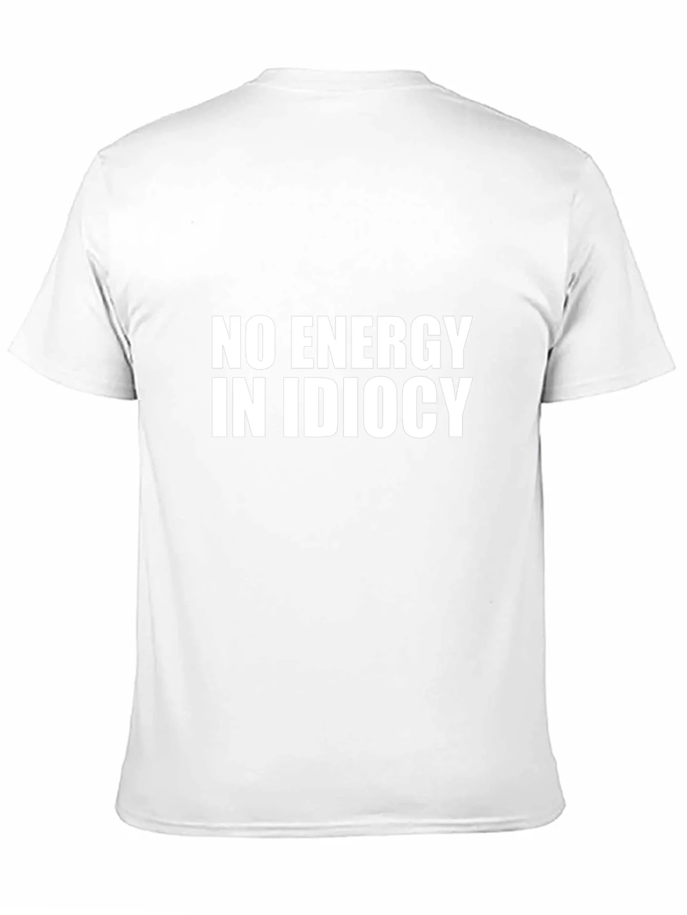 No Energy in Idiocy Black Graphic T-Shirt