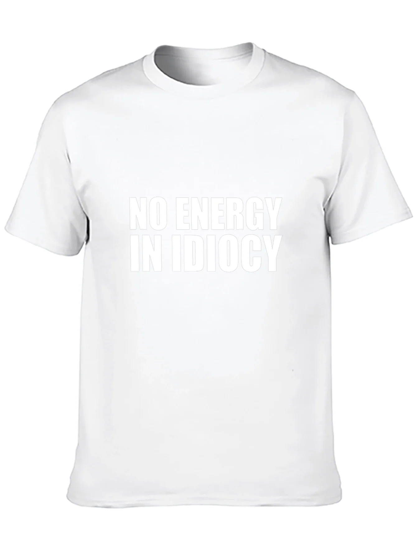 No Energy in Idiocy Black Graphic T-Shirt