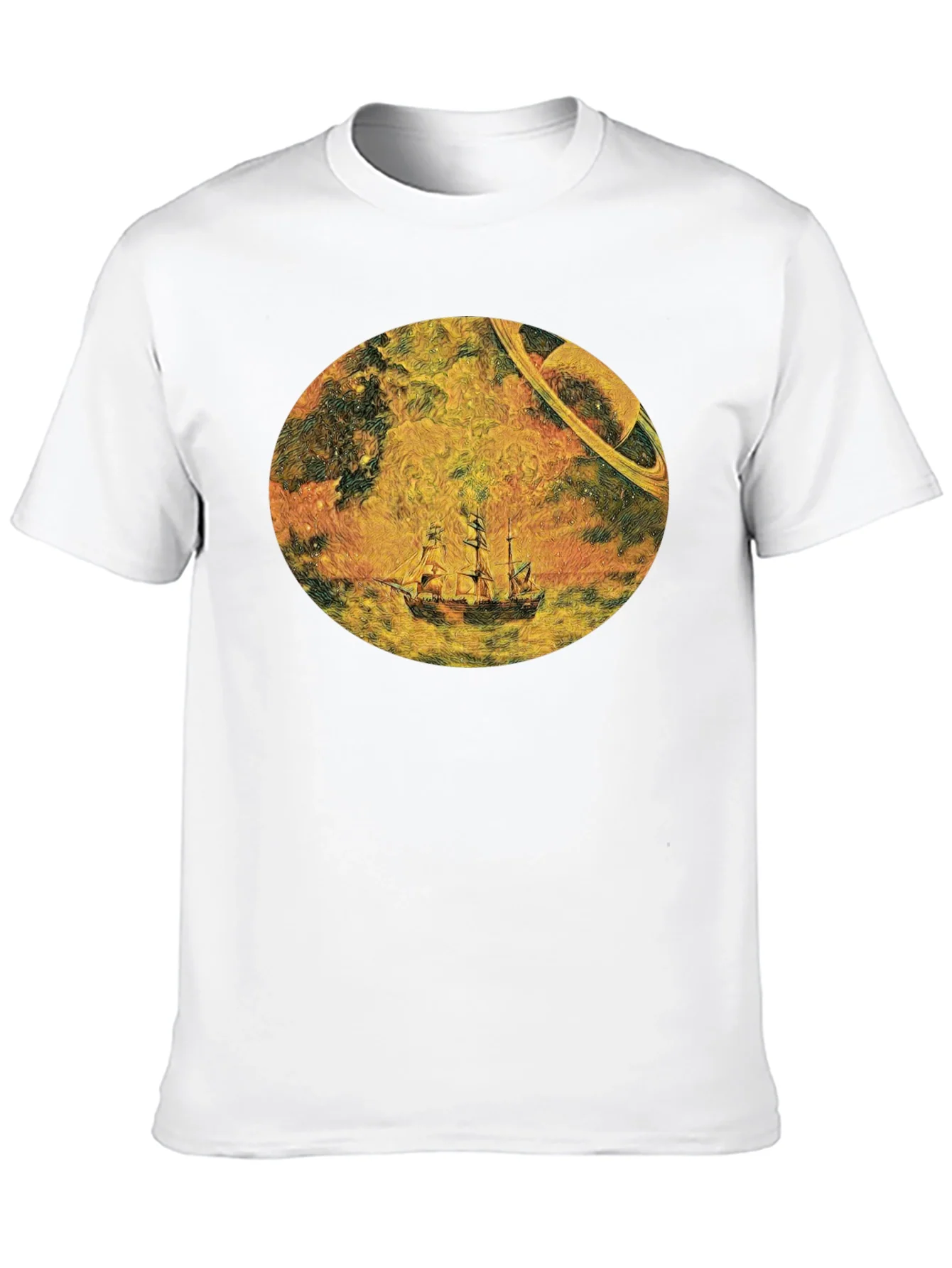 Cosmic Galleon Black T-Shirt