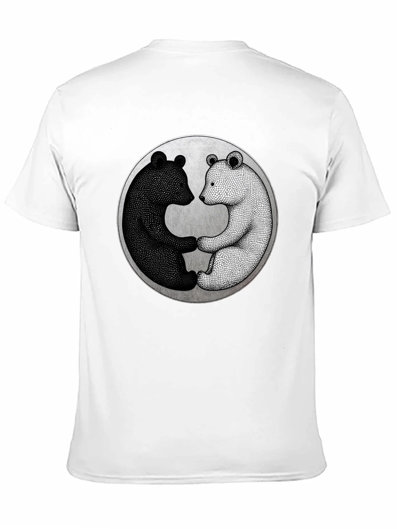 Yin Yang Bears Black T-Shirt