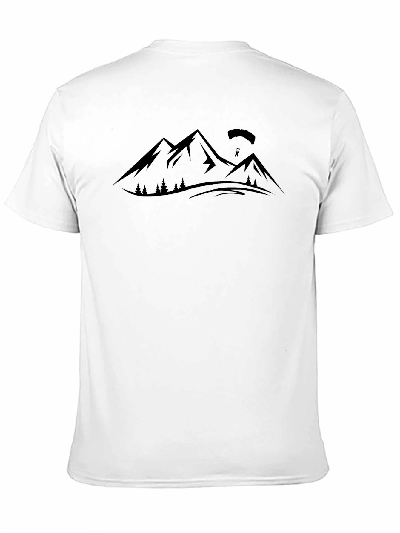Mountain Parachute Graphic T-Shirt Black