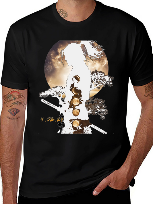 Samurai Moon Phases Graphic Tee