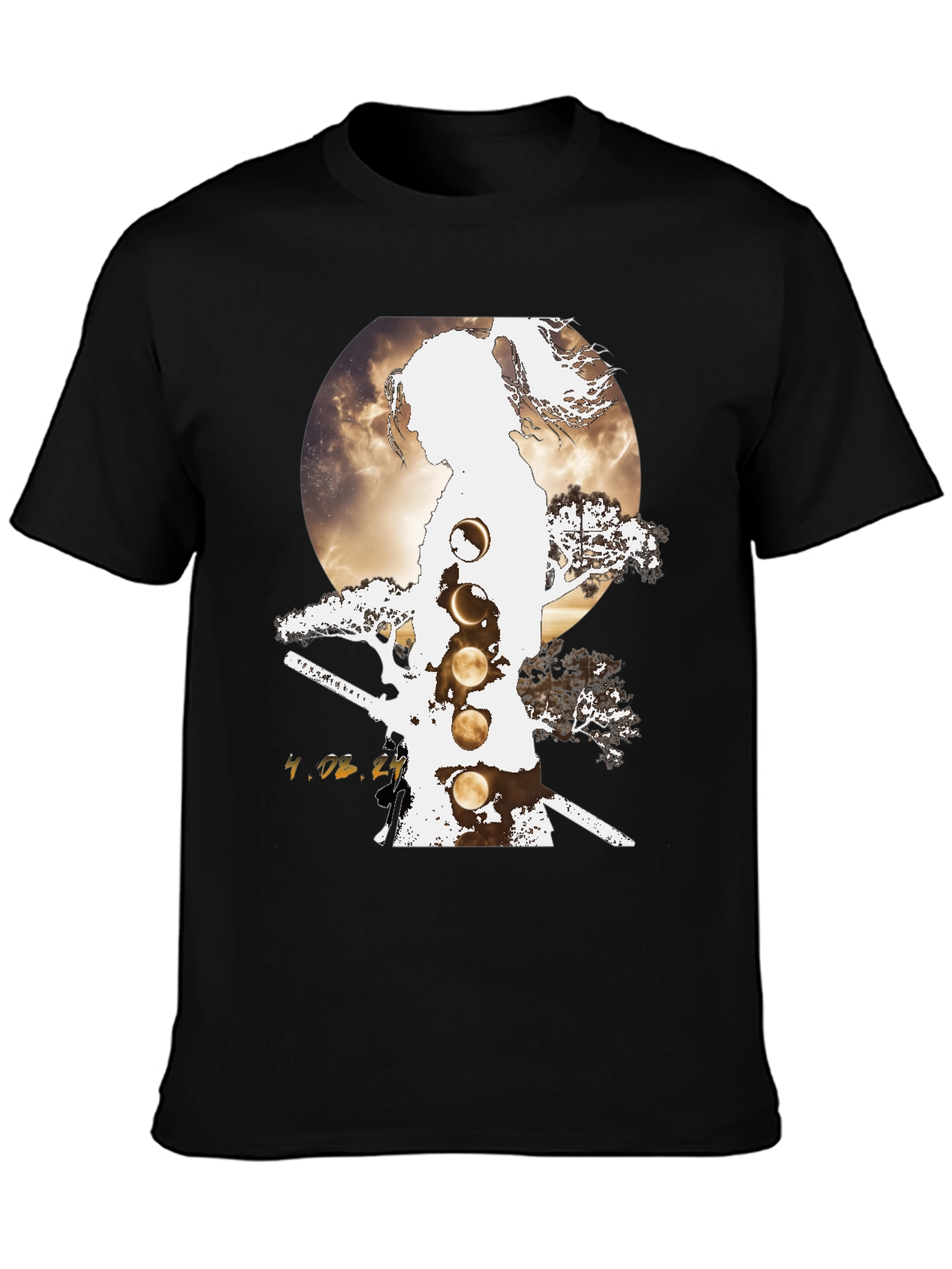 Samurai Moon Phases Graphic Tee