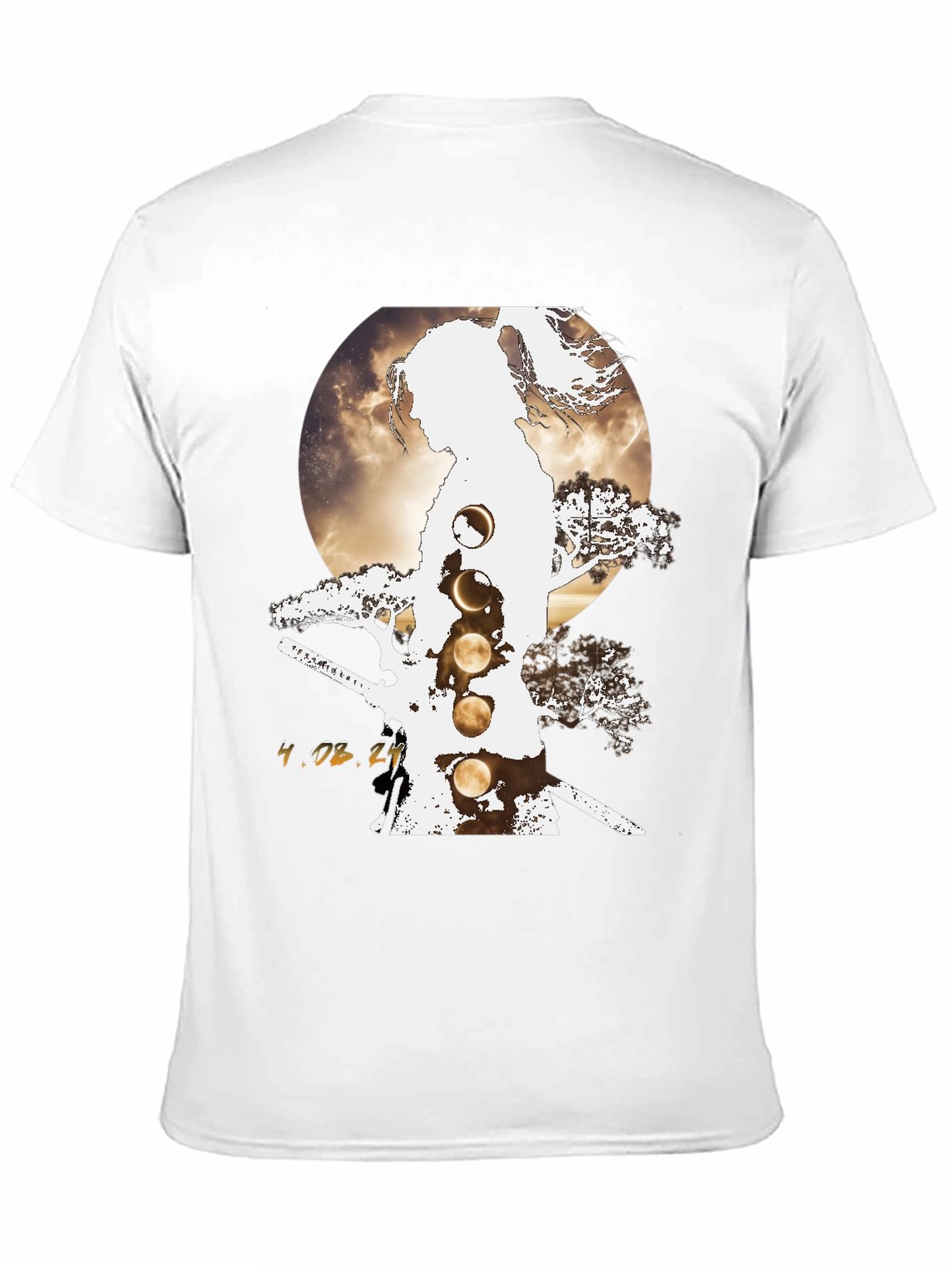 Samurai Moon Phases Graphic Tee