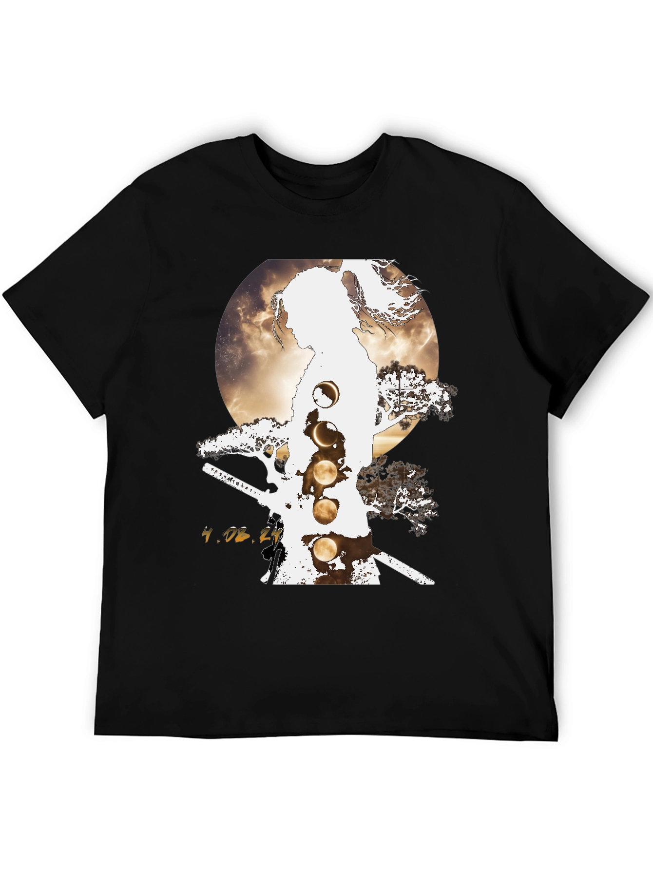 Samurai Moon Phases Graphic Tee