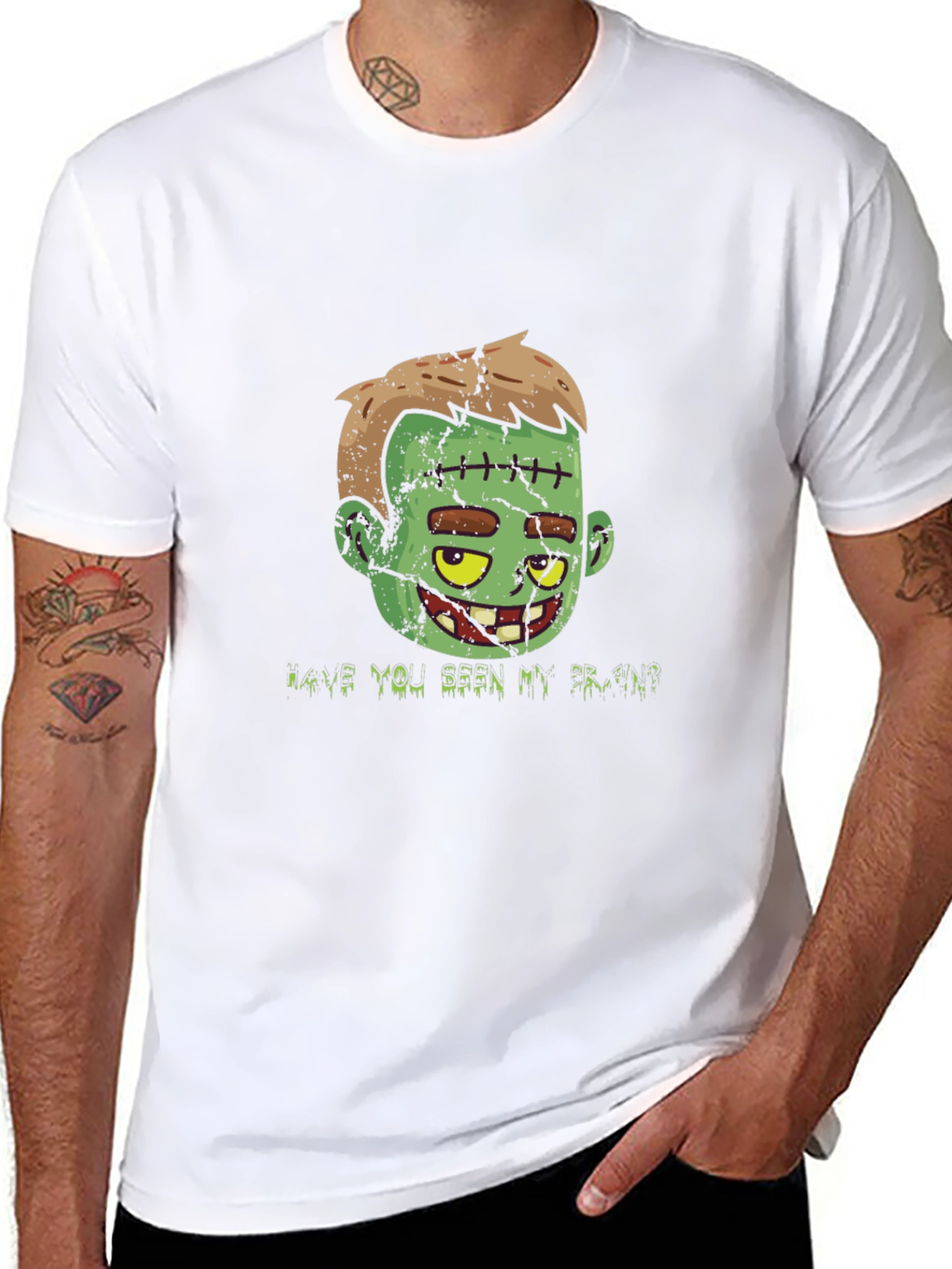 Zombie Brain T-Shirt - Halloween Graphic Tee