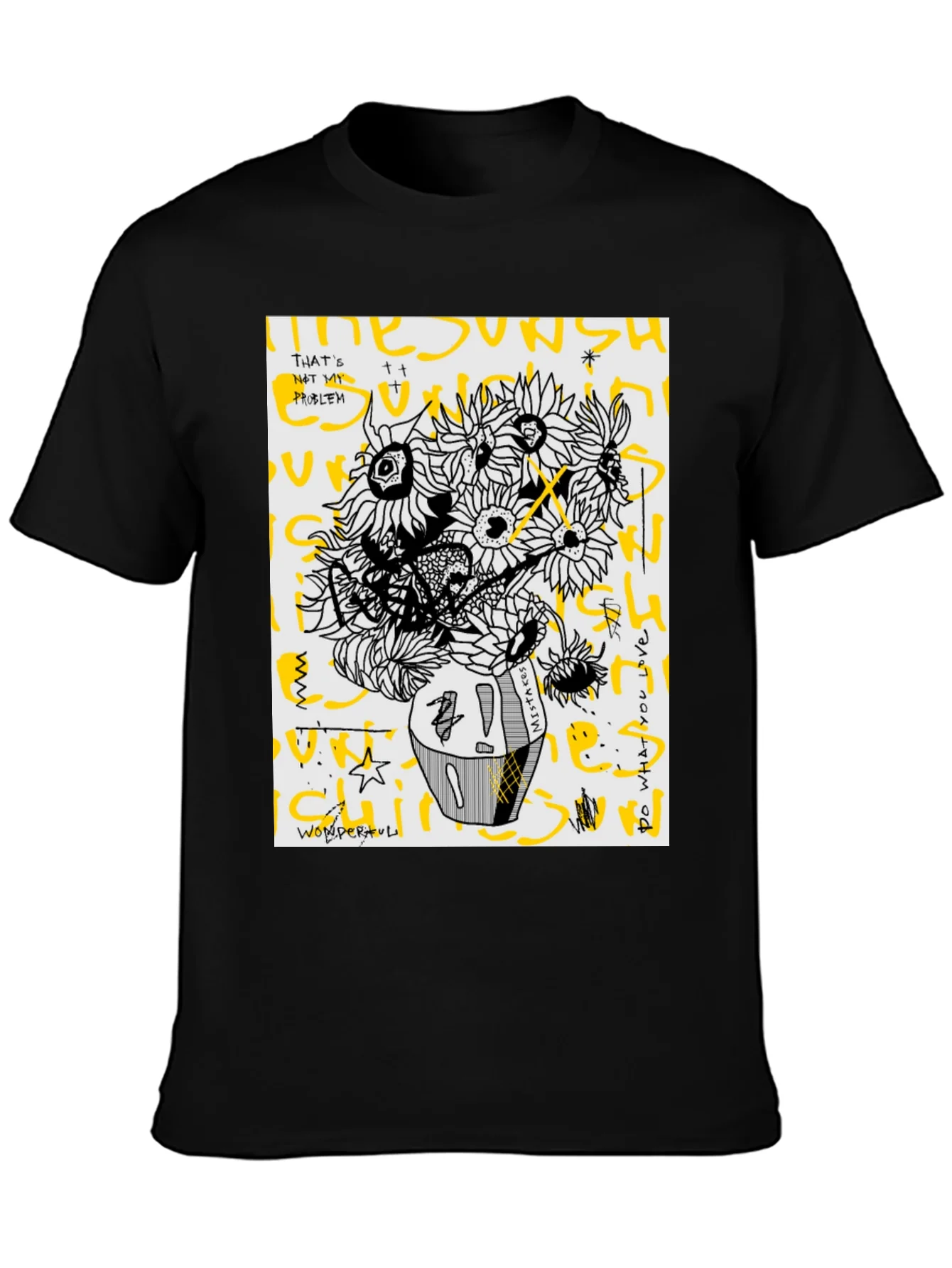 Sunflower Graphic Tee - Unique Artistic Print