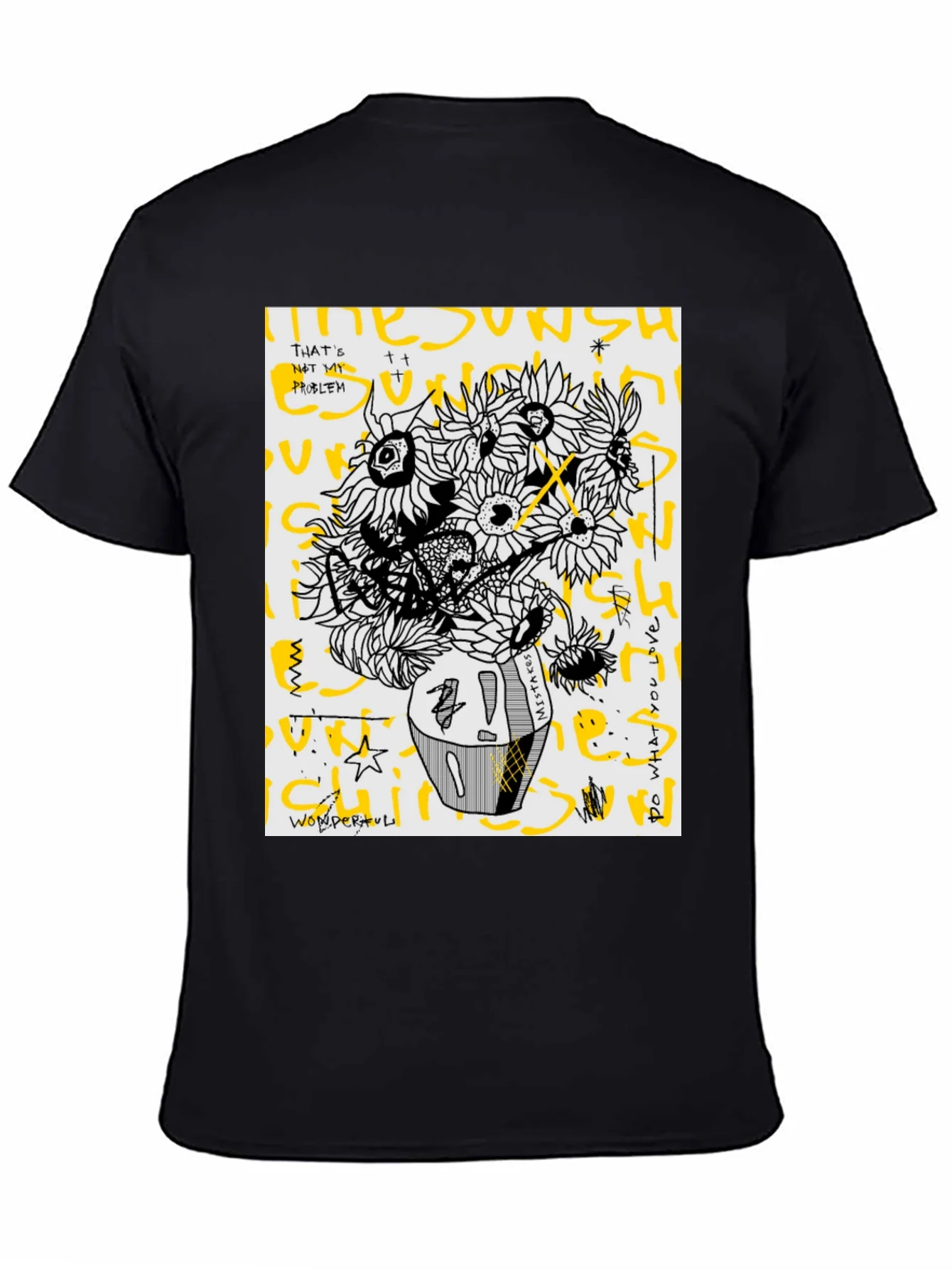 Sunflower Graphic Tee - Unique Artistic Print
