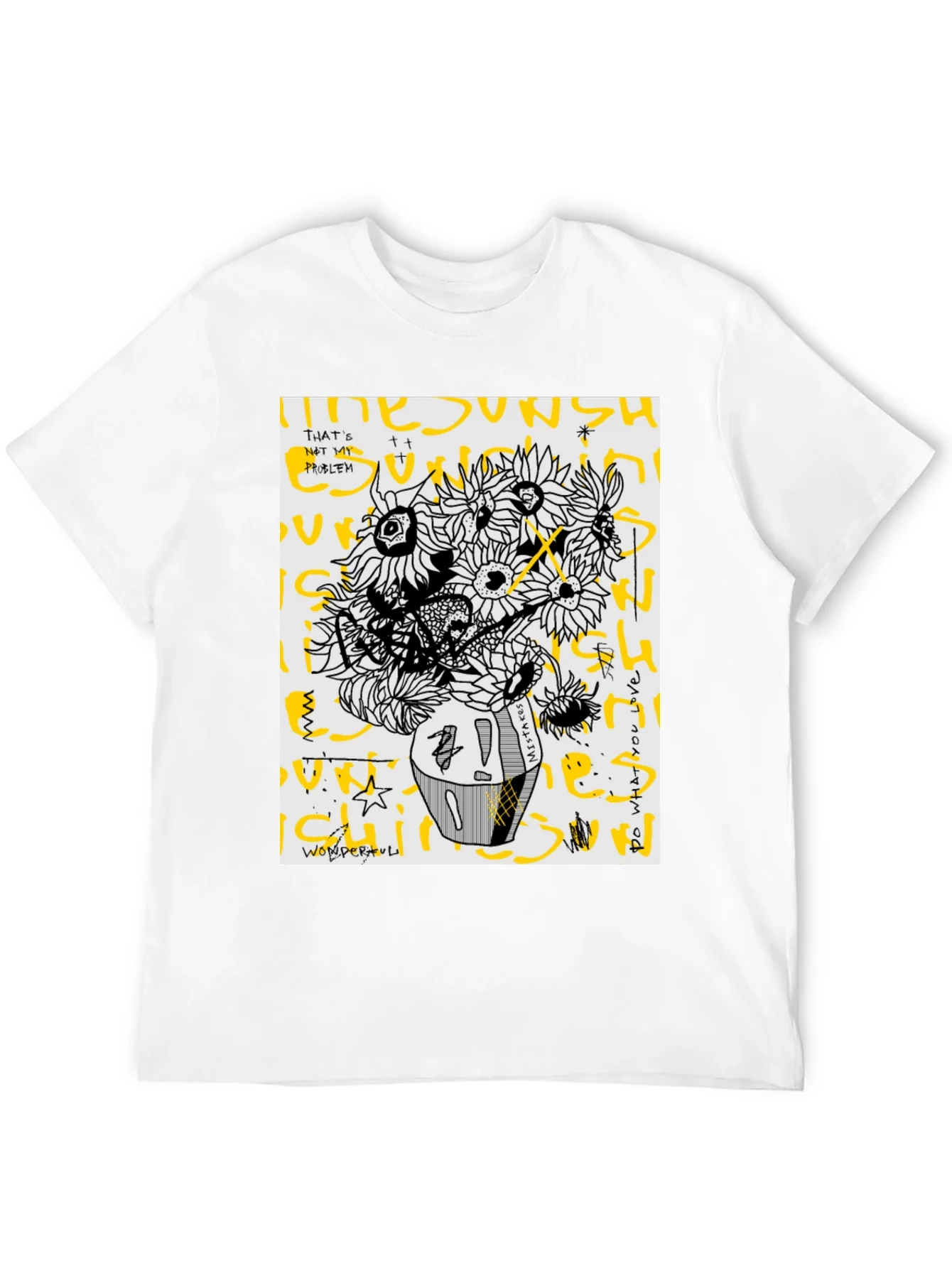 Sunflower Graphic Tee - Unique Artistic Print