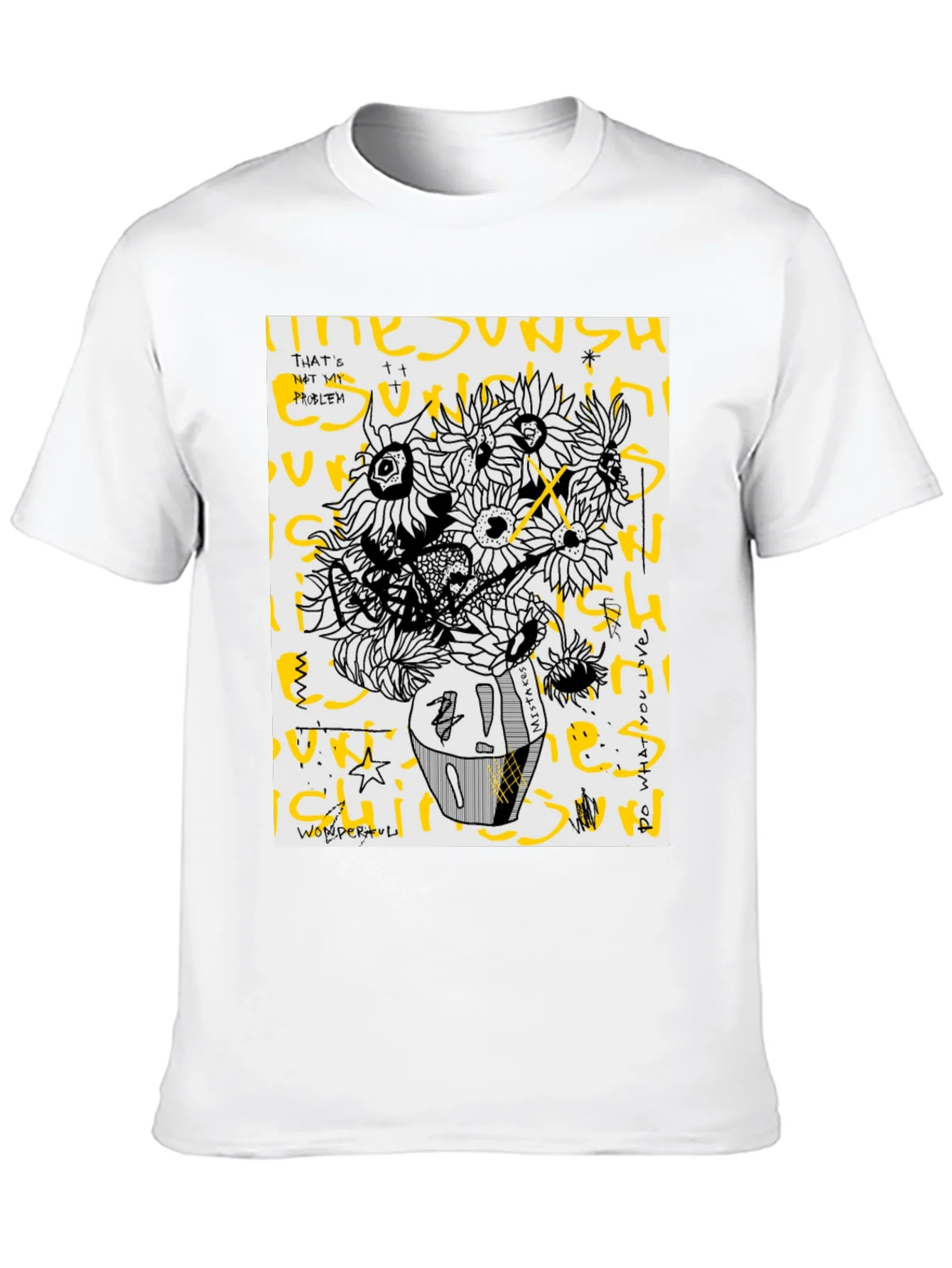 Sunflower Graphic Tee - Unique Artistic Print
