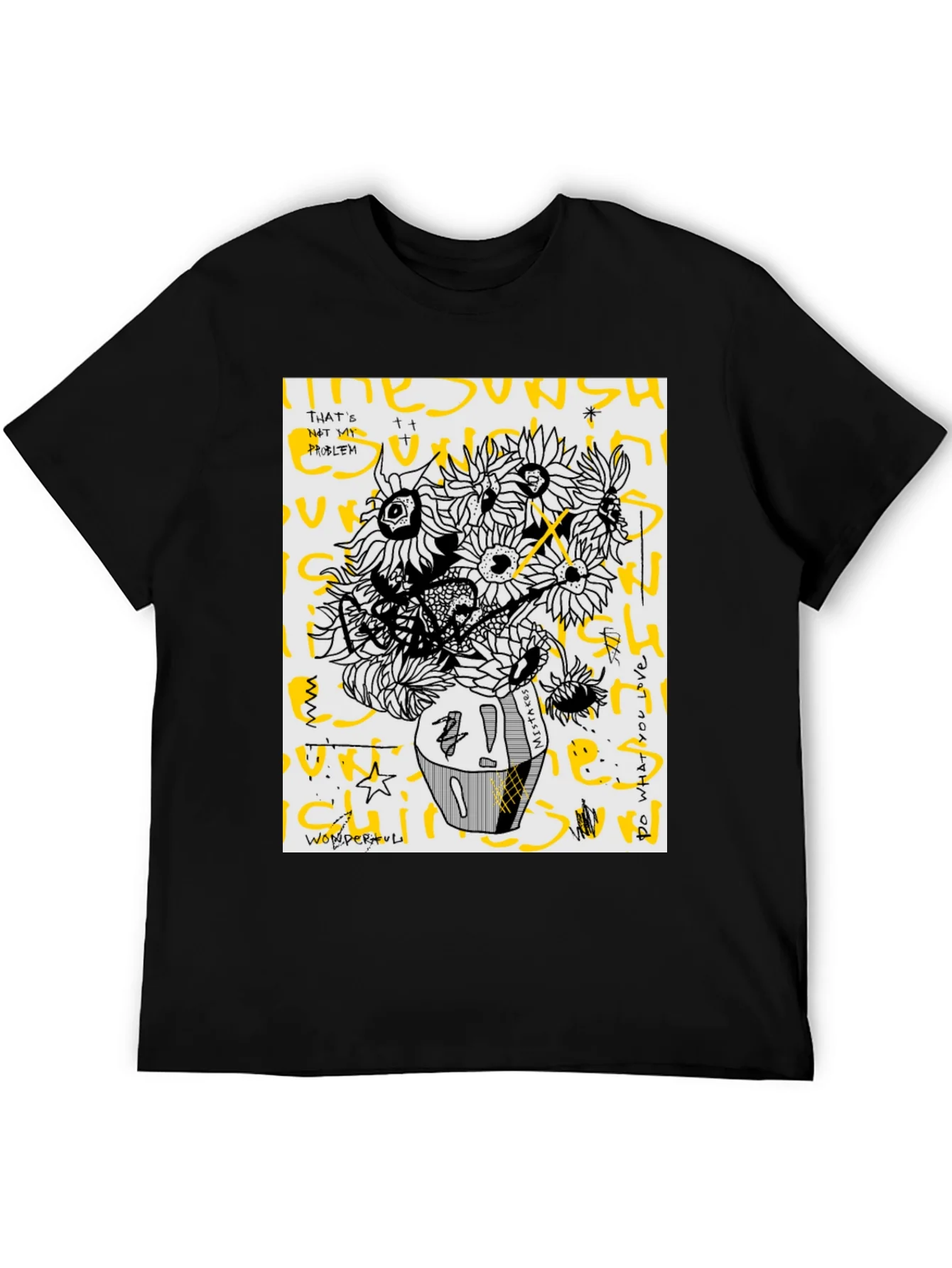 Sunflower Graphic Tee - Unique Artistic Print