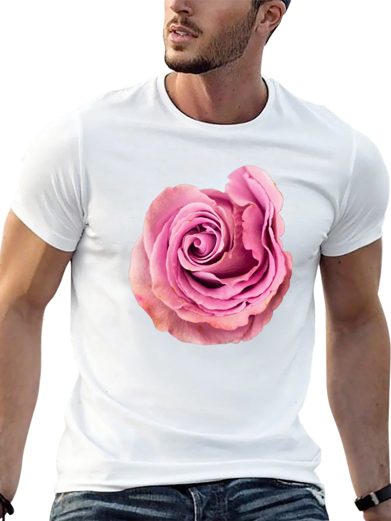 Rose Graphic Black T-Shirt