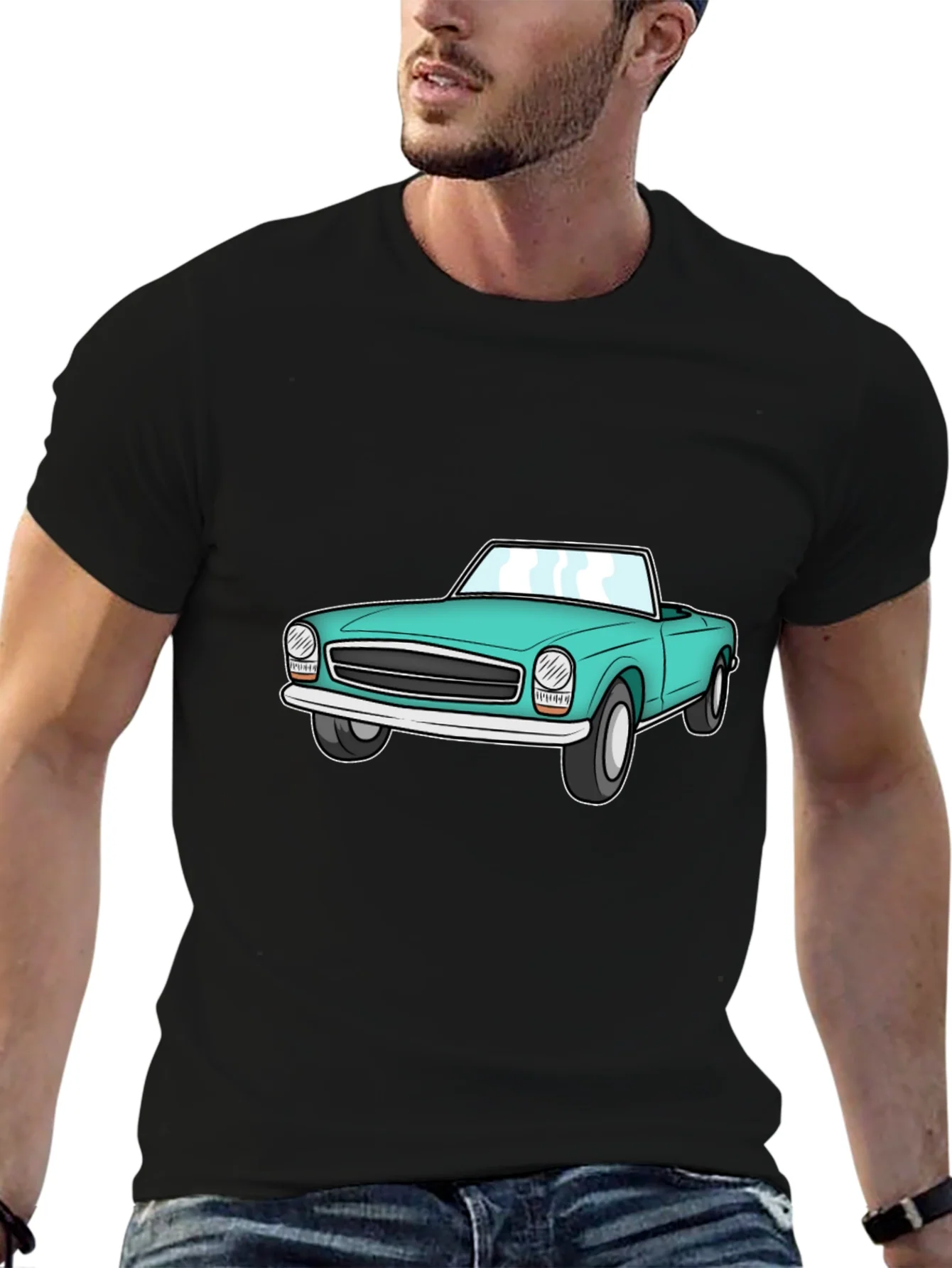 Retro Car Graphic Tee - Cool Roadster Design
