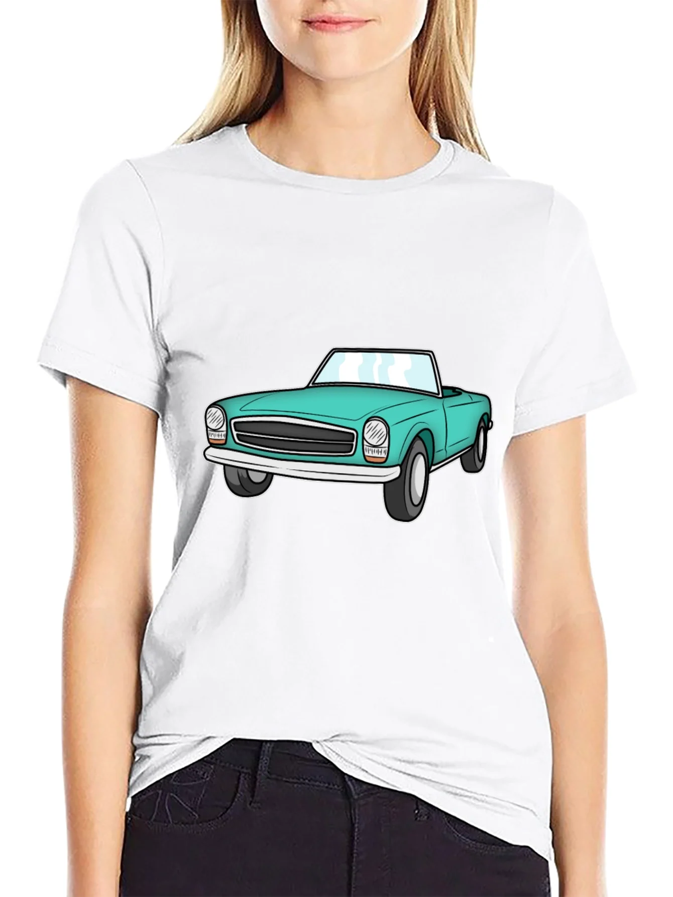 Retro Car Graphic Tee - Cool Roadster Design
