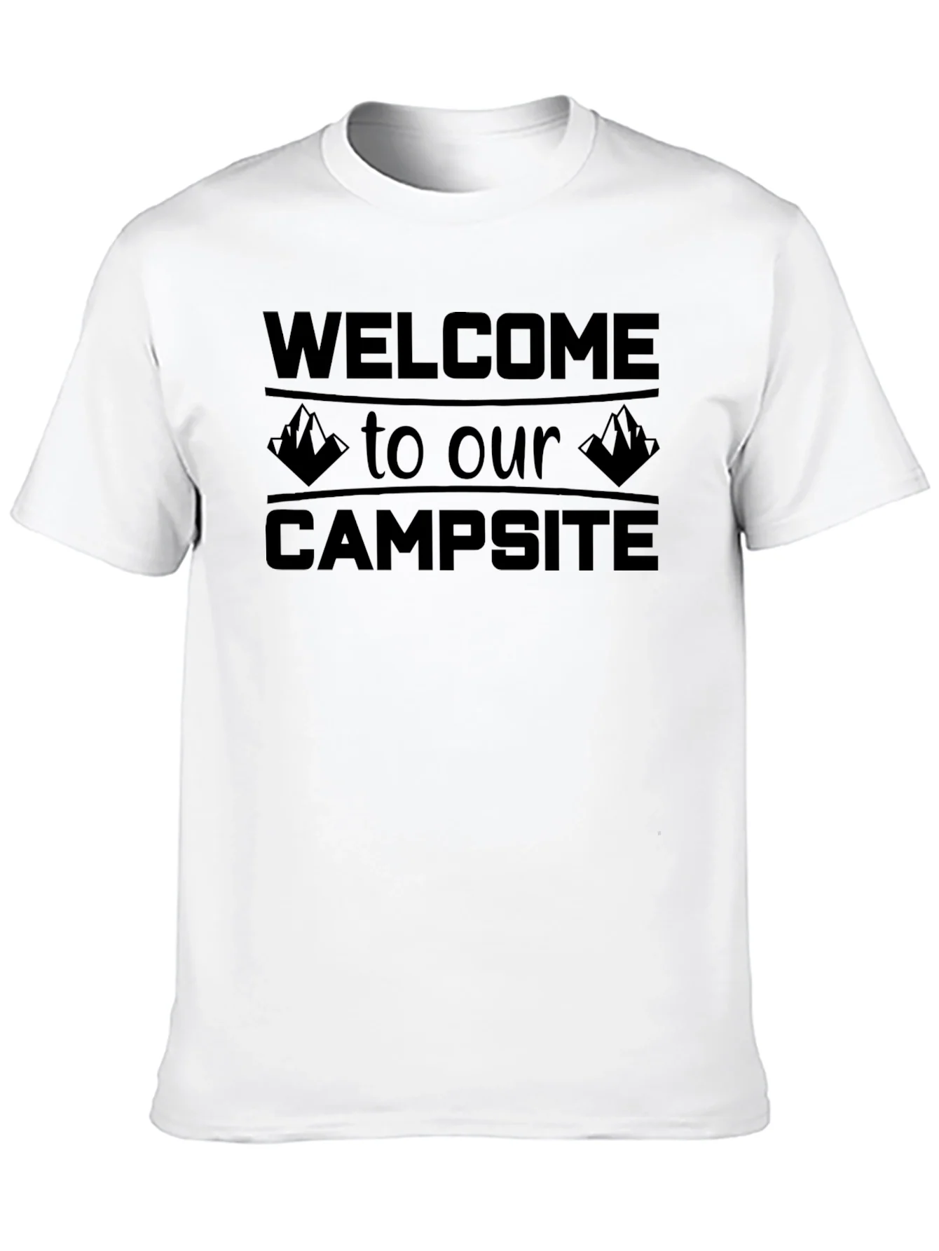 Welcome to Our Campsite Black T-Shirt