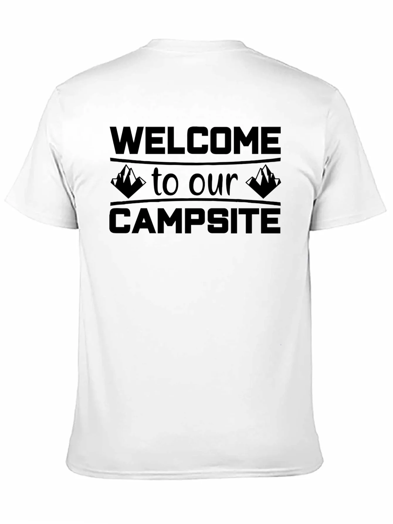 Welcome to Our Campsite Black T-Shirt