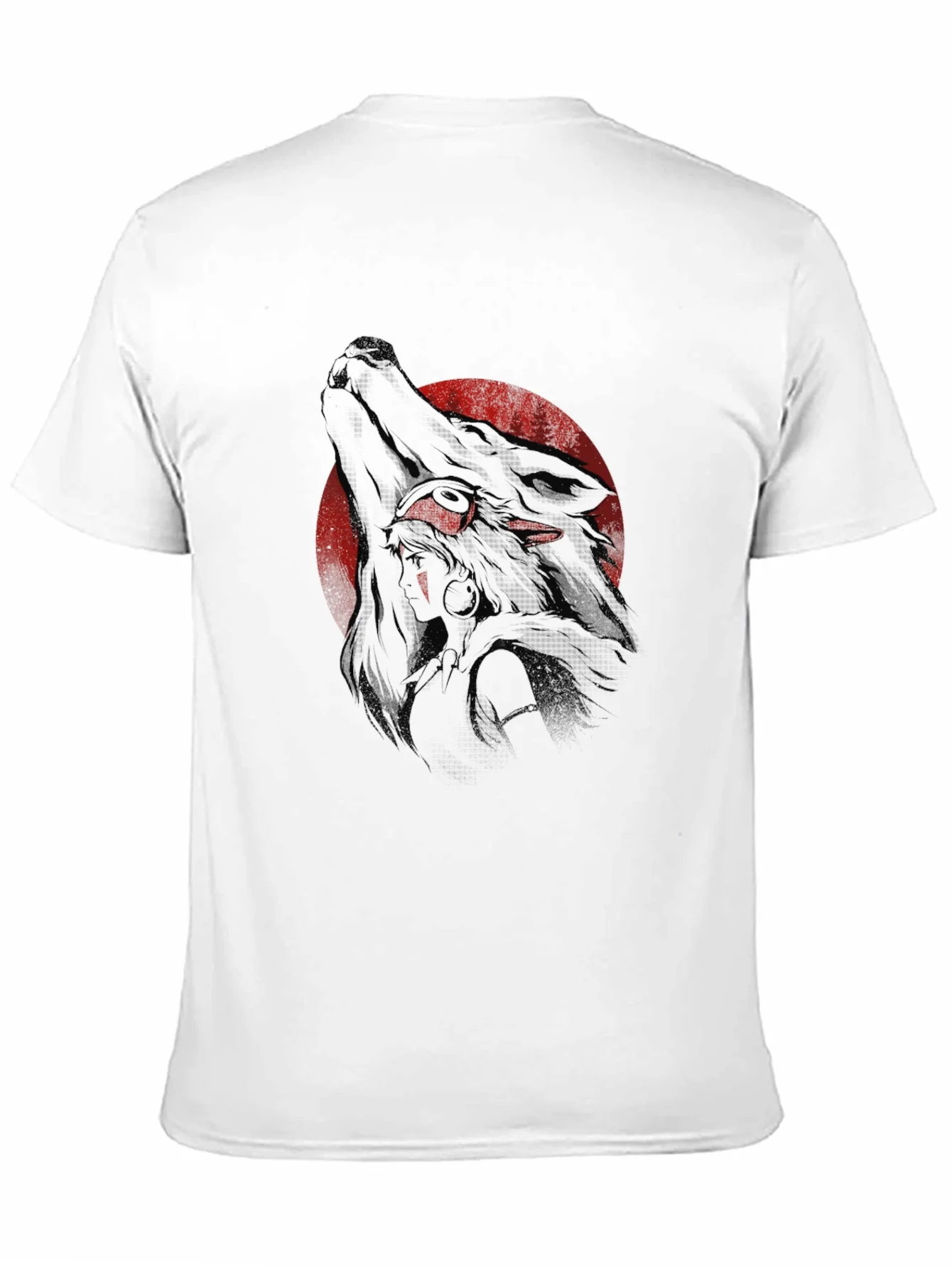 Mens Black Wolf Graphic Tee
