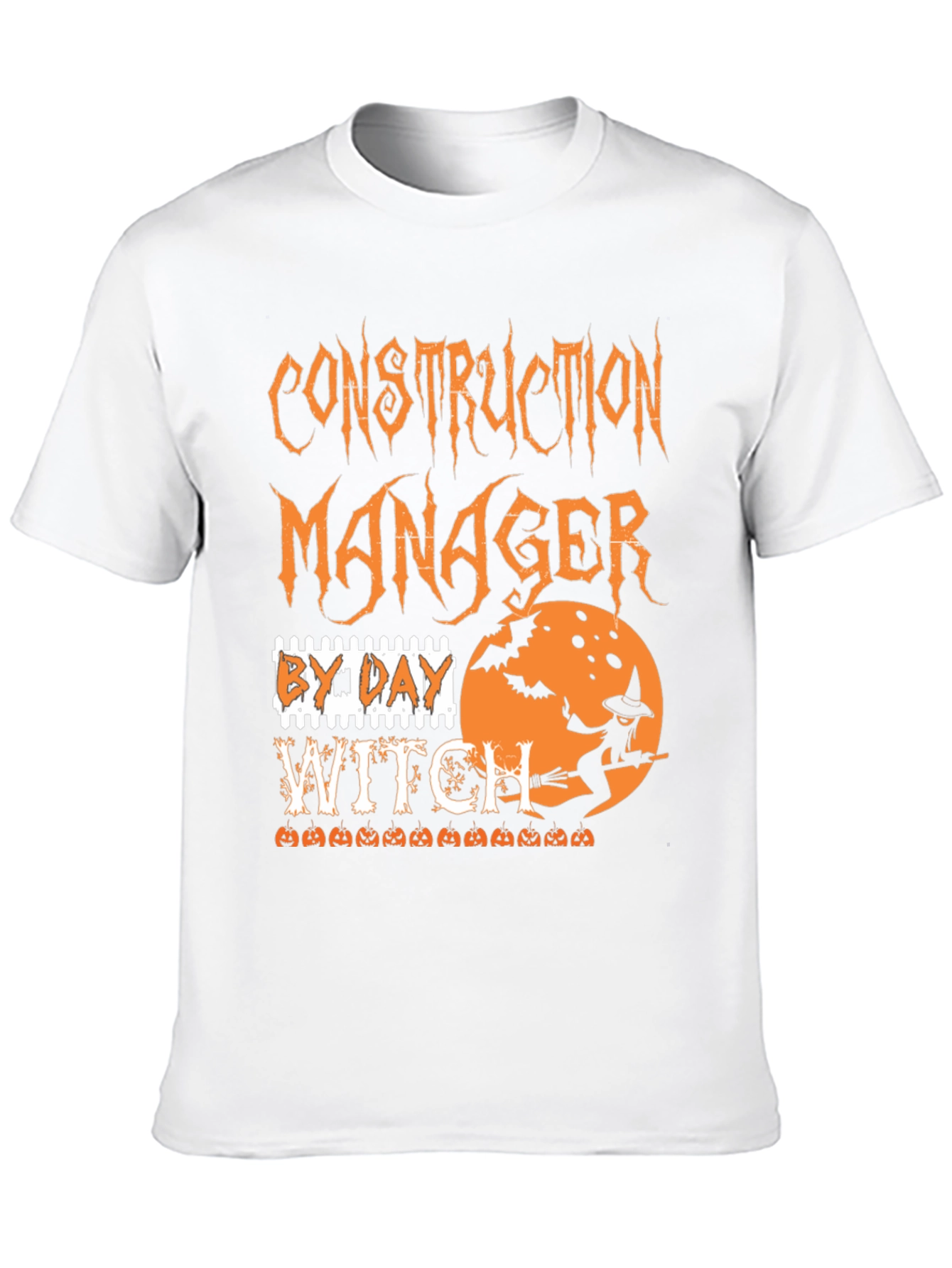 Construction Manager Witch Halloween T-Shirt