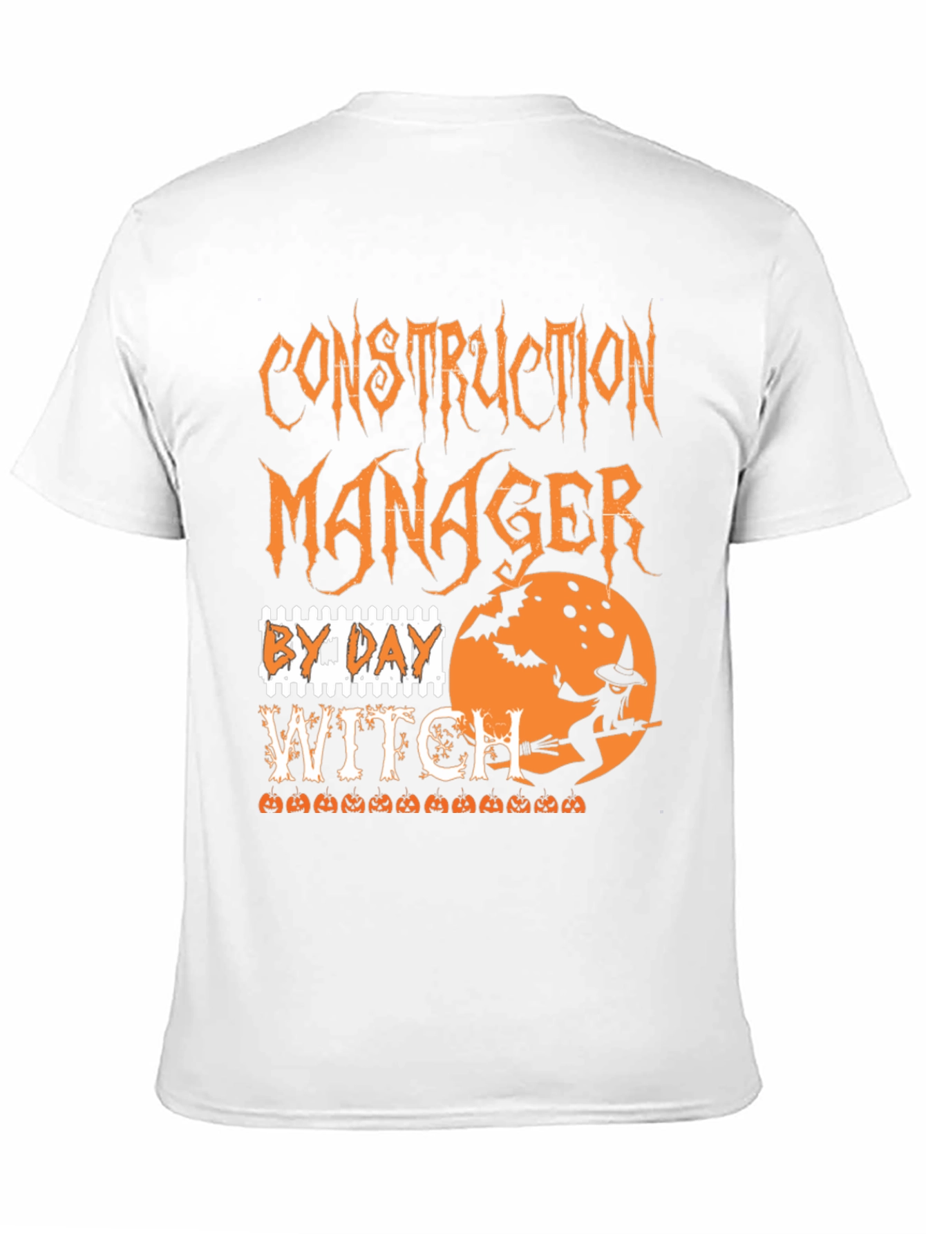 Construction Manager Witch Halloween T-Shirt