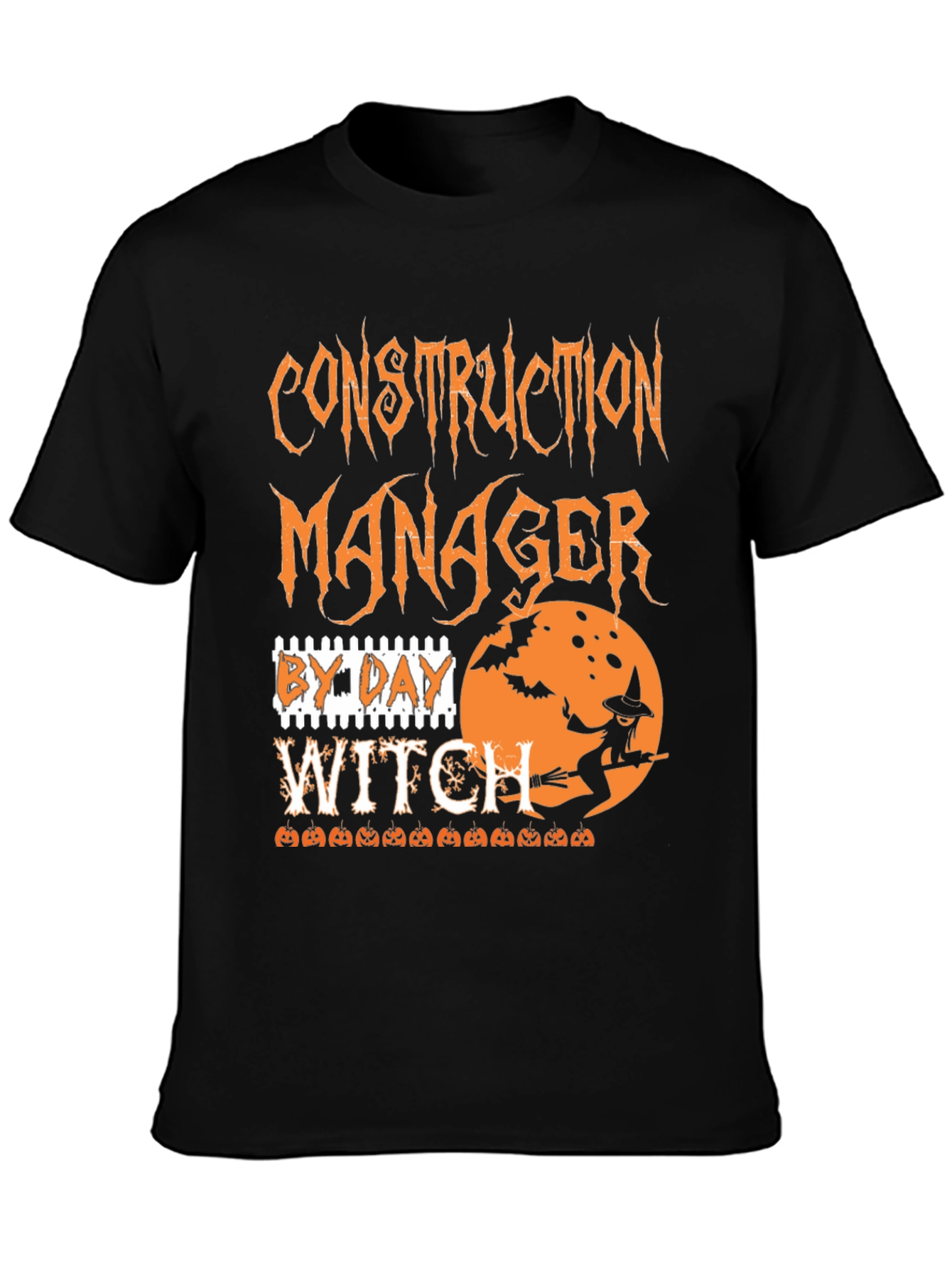 Construction Manager Witch Halloween T-Shirt