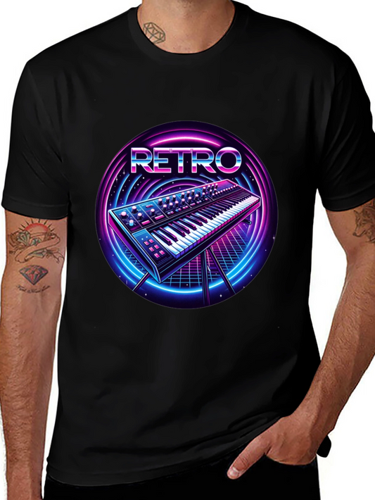 Retro Synthwave Keyboard Graphic Tee