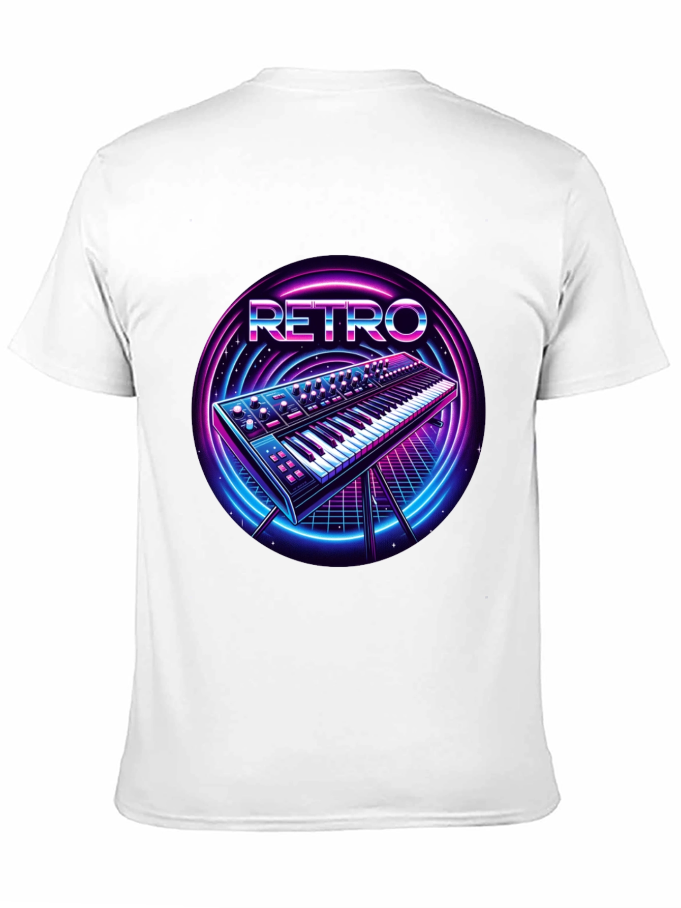 Retro Synthwave Keyboard Graphic Tee