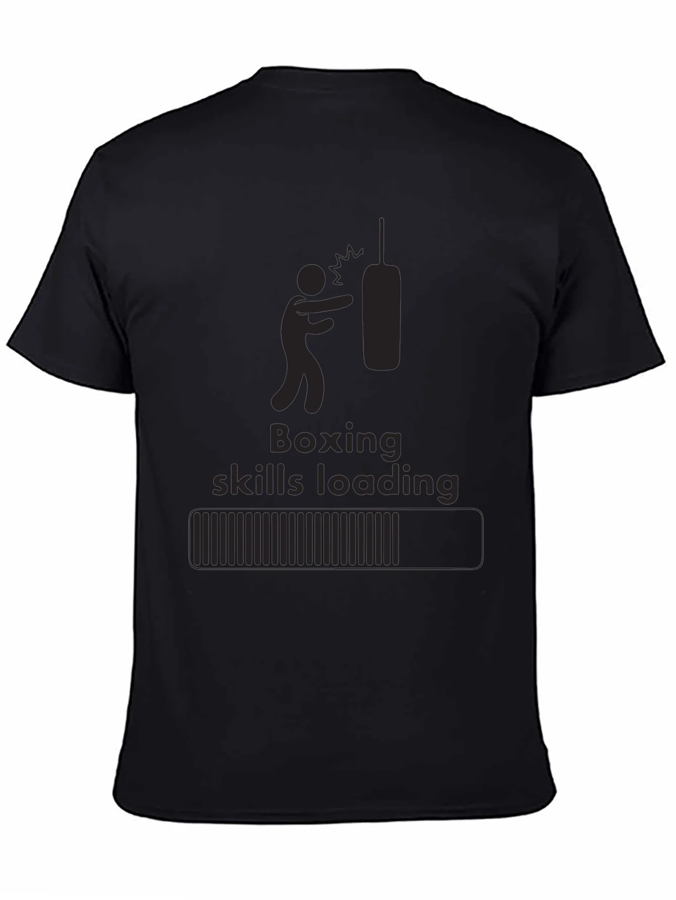 Boxing Skills Loading Black Graphic T-Shirt