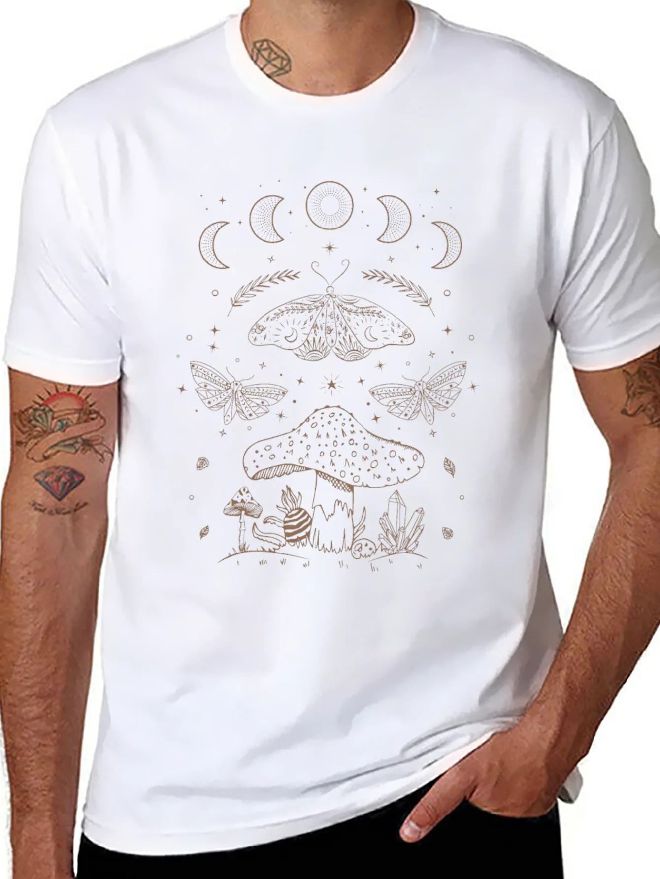 Mushroom & Moth Graphic Tee
