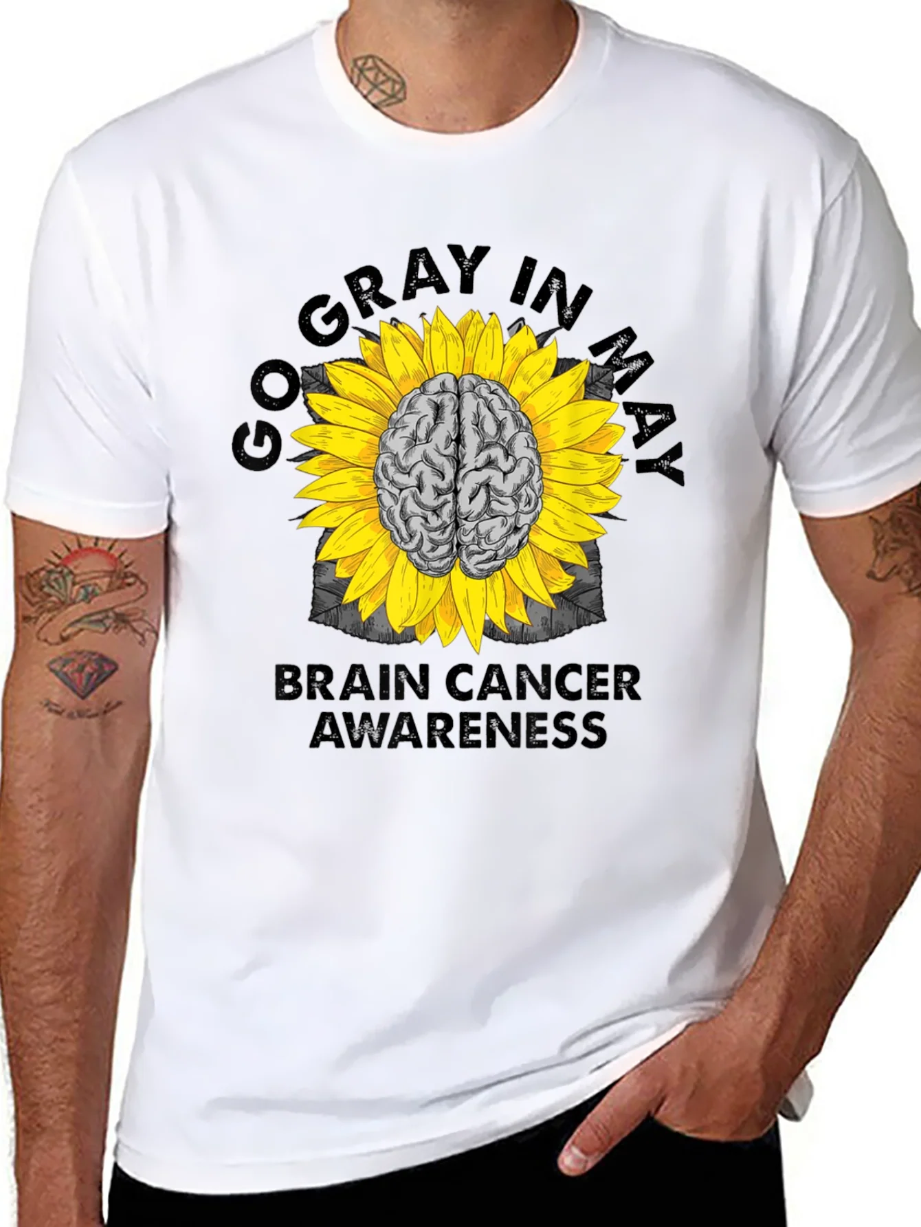 Go Gray in May Brain Cancer Awareness T-Shirt