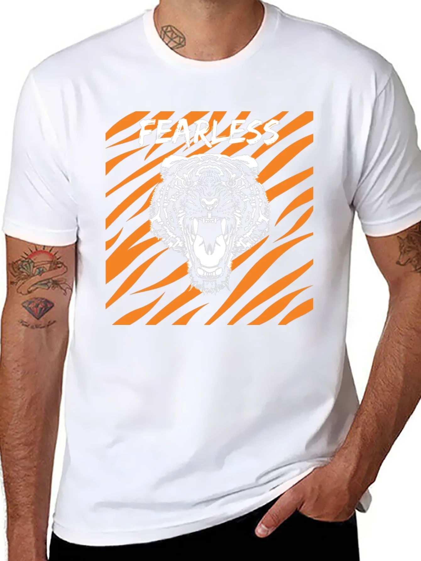 Fearless Tiger Graphic Tee - Bold Animal Print