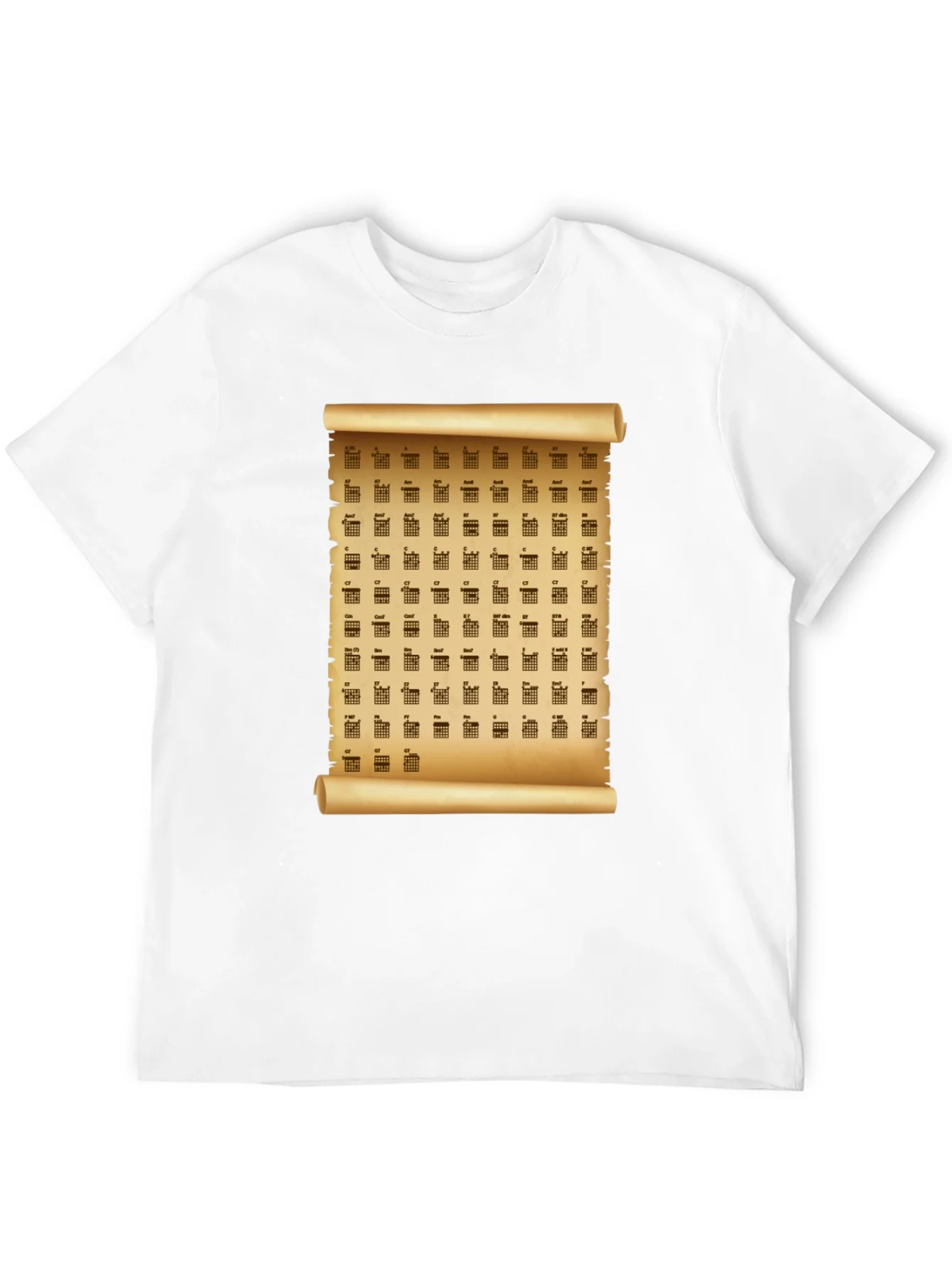 Guitar Chord Scroll T-Shirt - Music Lover Tee