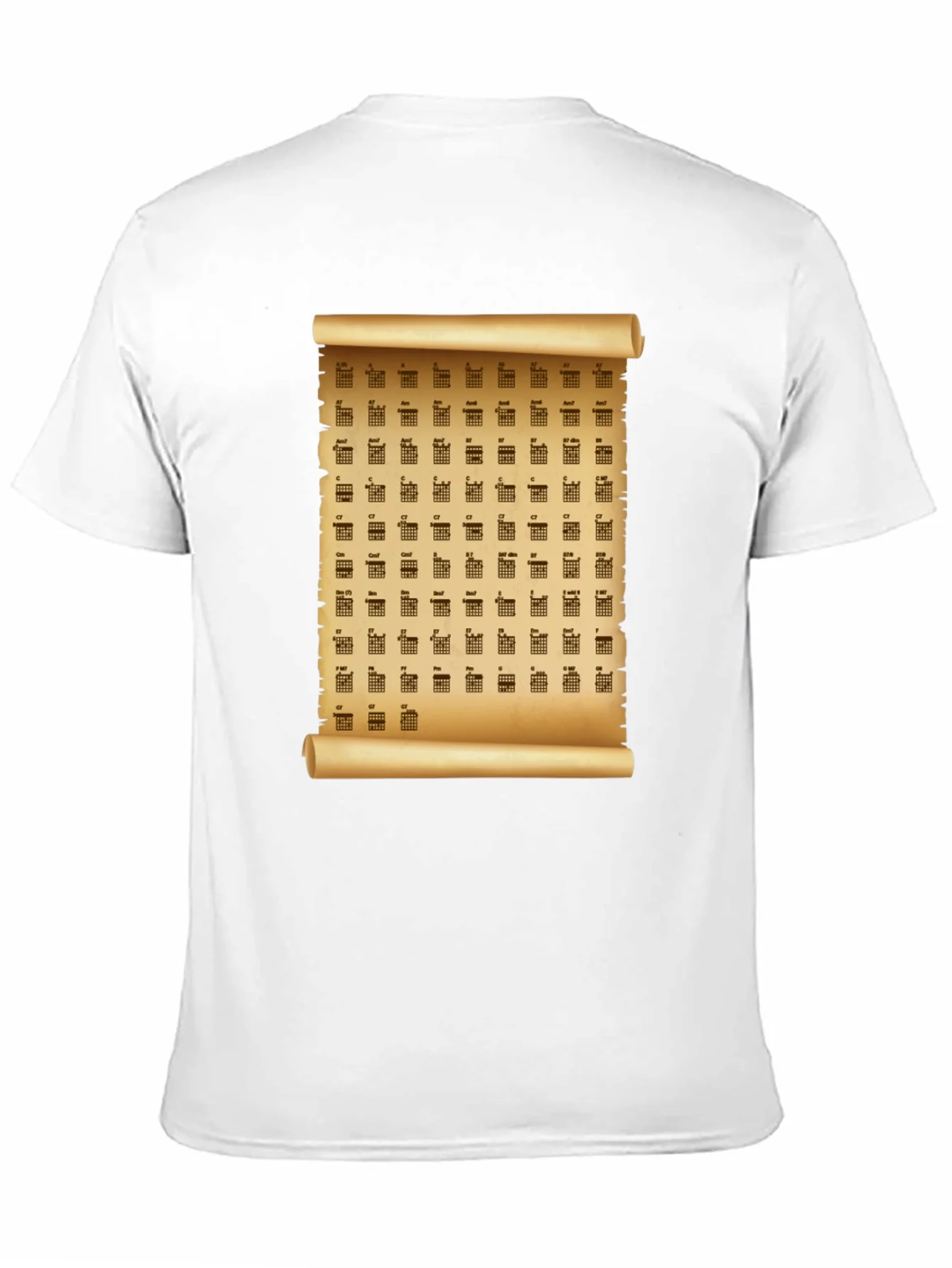 Guitar Chord Scroll T-Shirt - Music Lover Tee