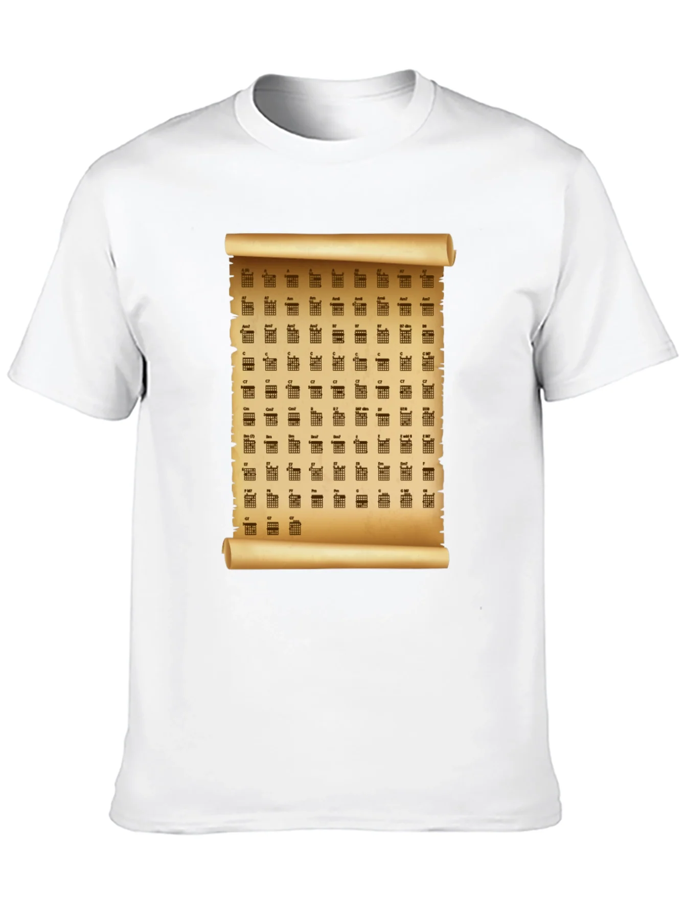 Guitar Chord Scroll T-Shirt - Music Lover Tee