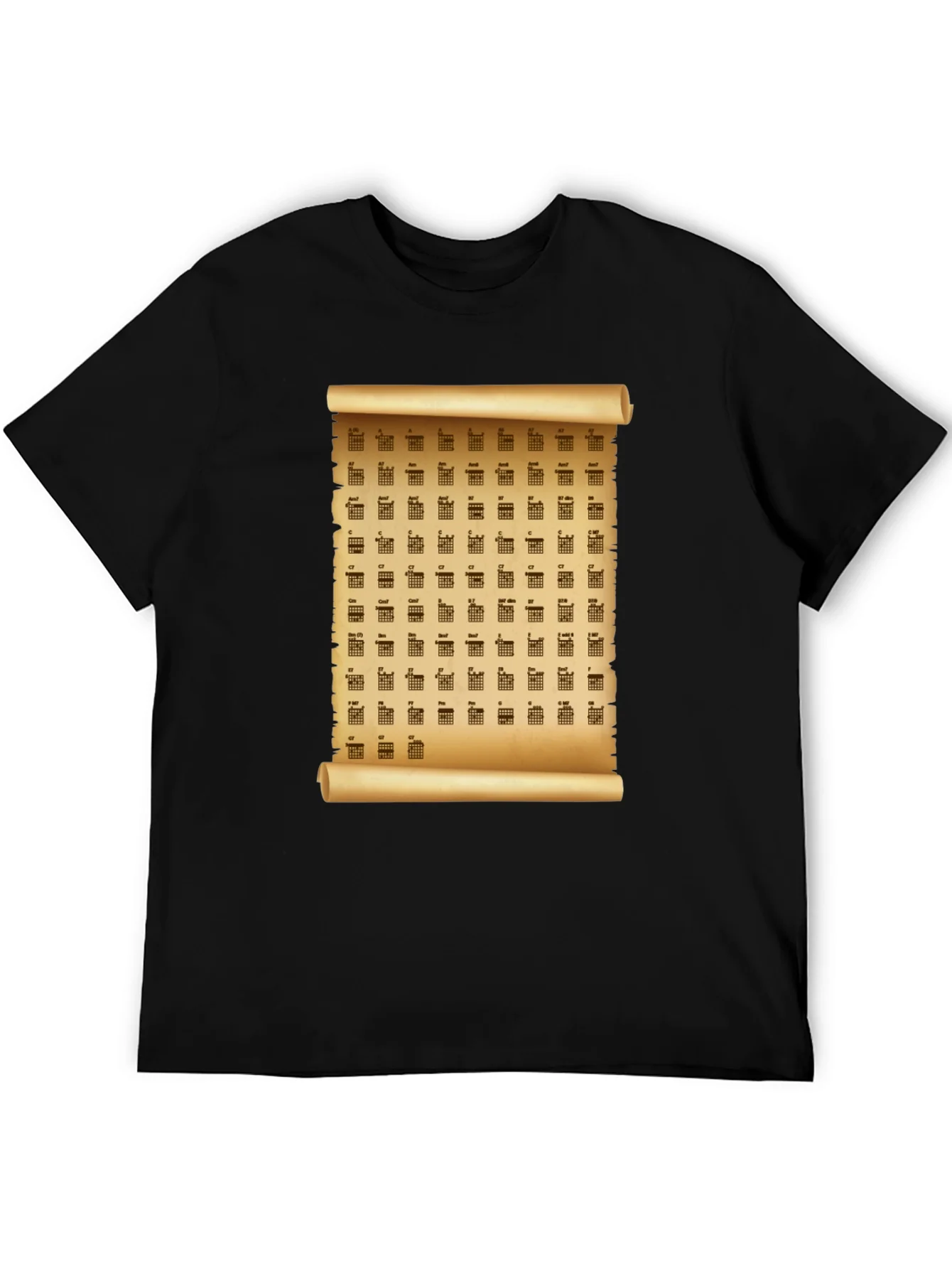 Guitar Chord Scroll T-Shirt - Music Lover Tee