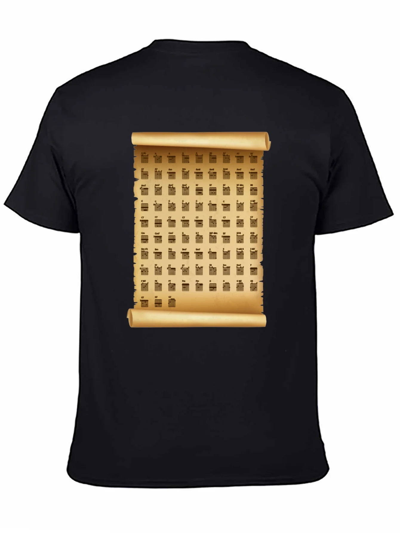 Guitar Chord Scroll T-Shirt - Music Lover Tee