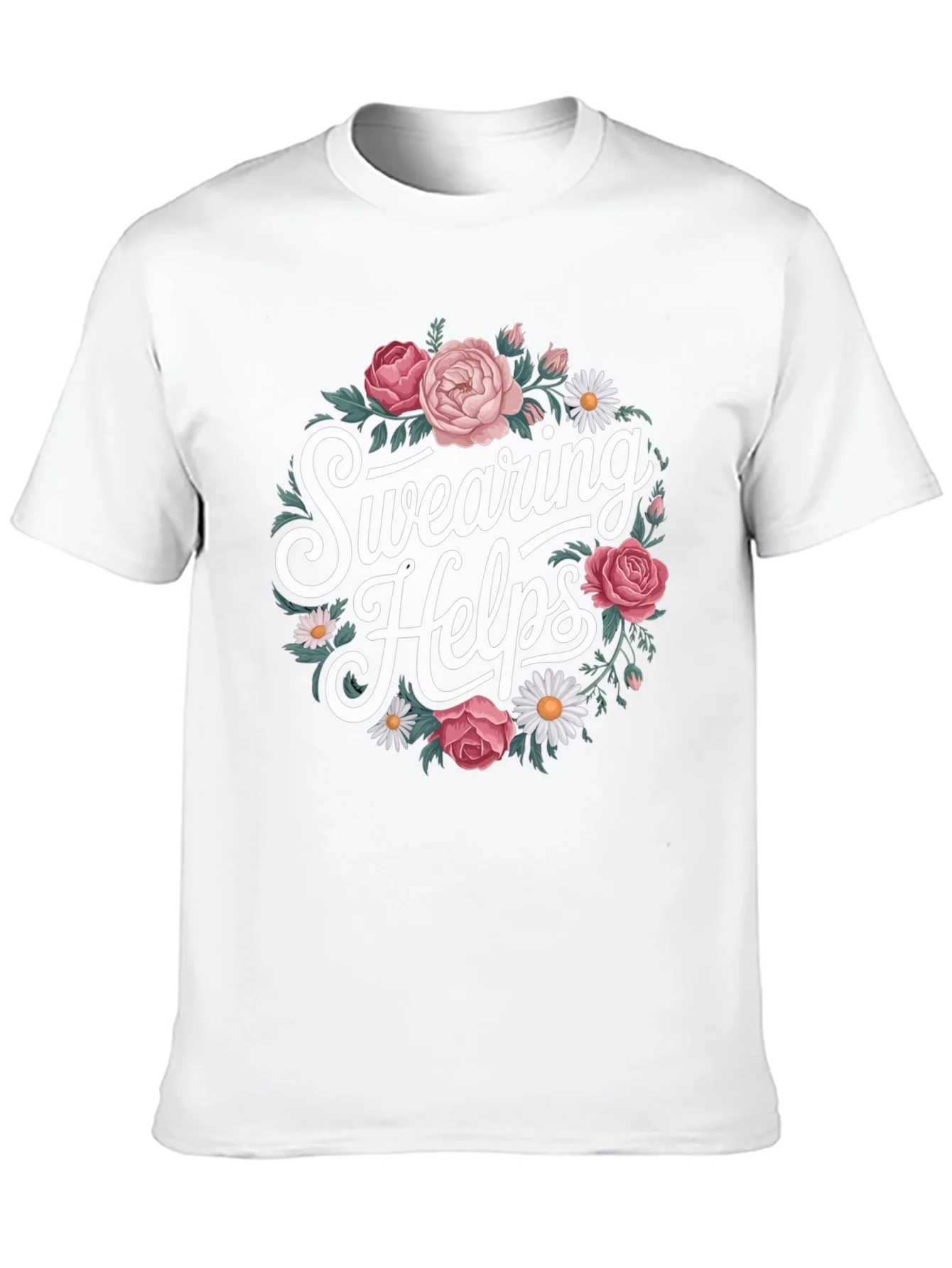 Swearing Helps Floral Graphic T-Shirt