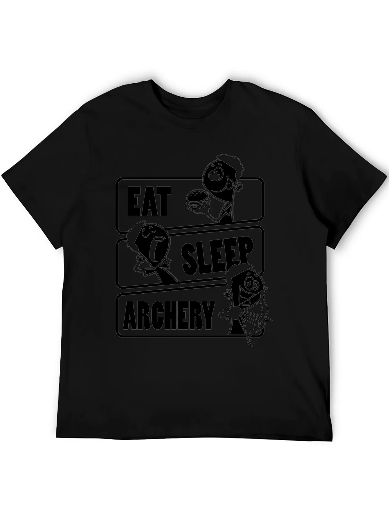 Eat Sleep Archery Black Graphic Tee