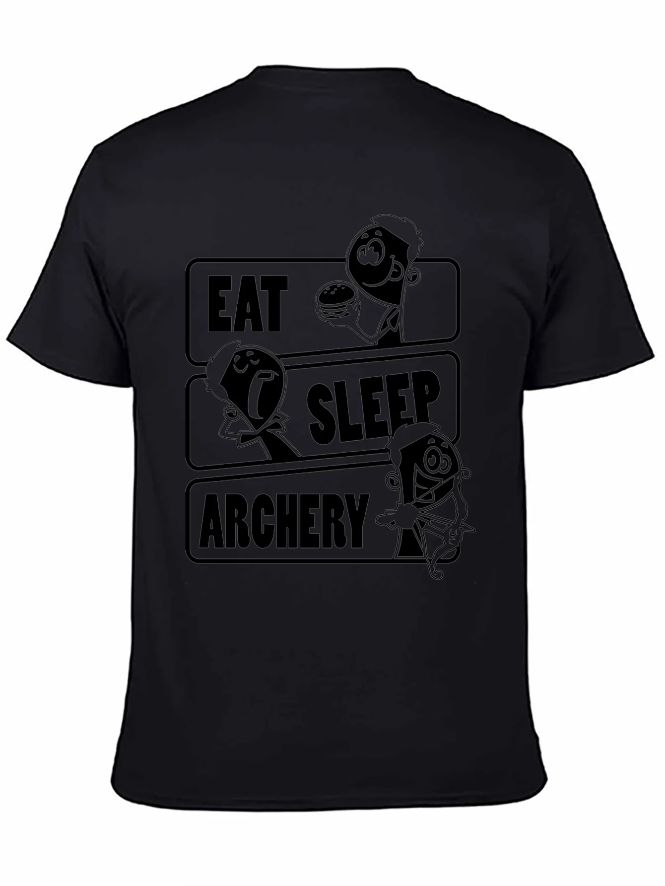 Eat Sleep Archery Black Graphic Tee