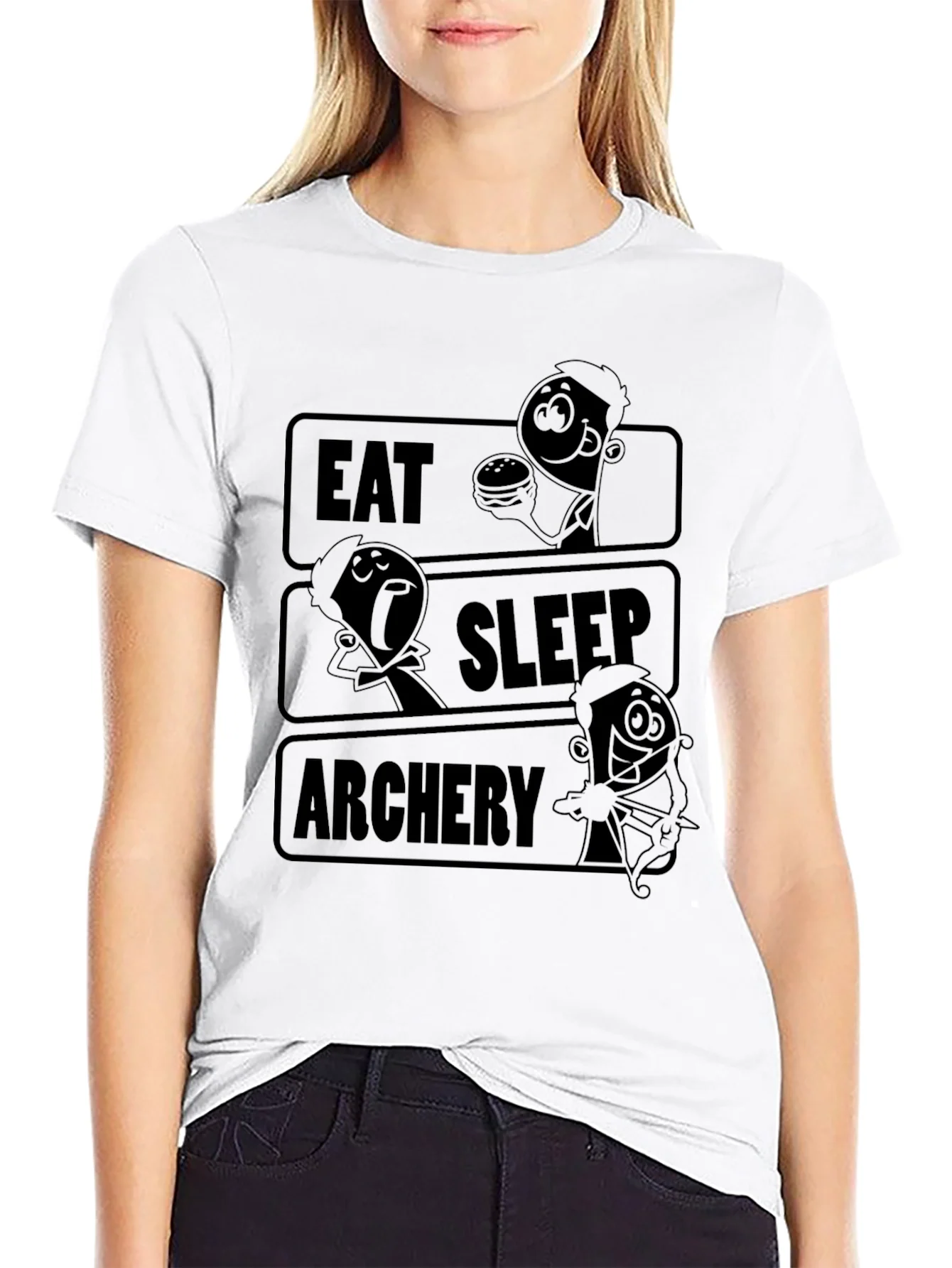 Eat Sleep Archery Black Graphic Tee