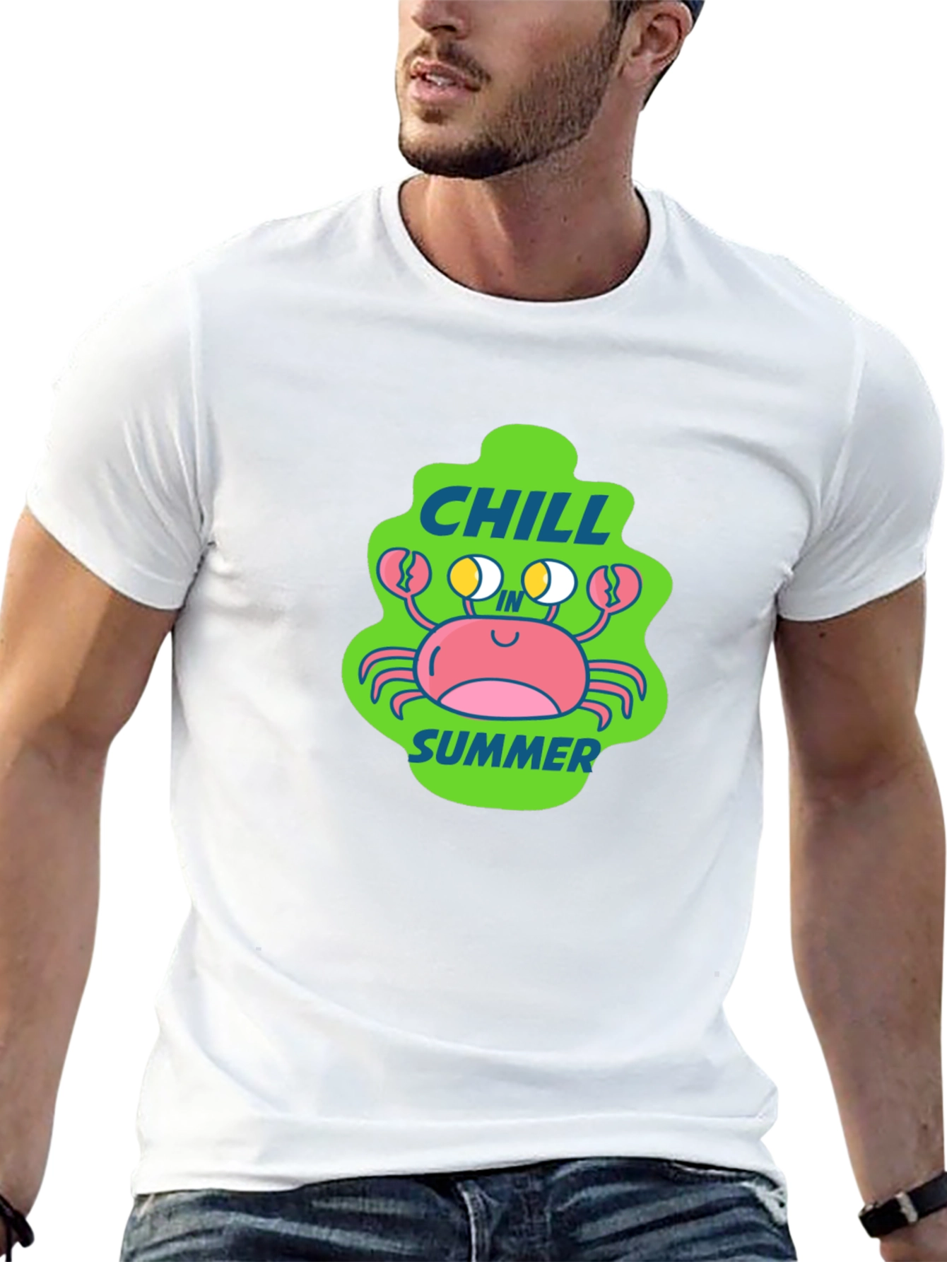 Chill Crab Summer Black T-Shirt