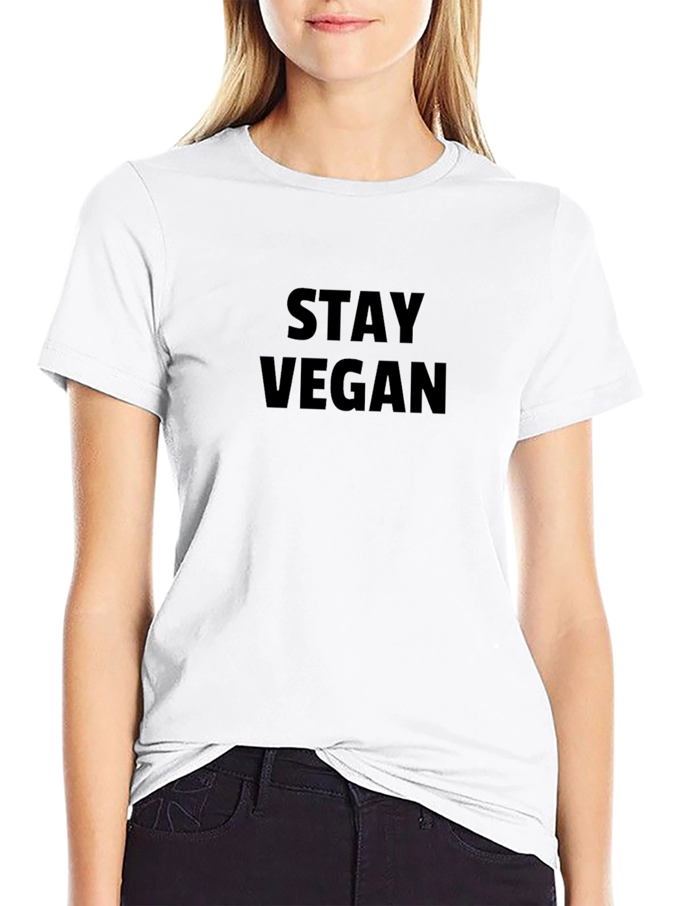 Stay Vegan Black T-Shirt - Unisex
