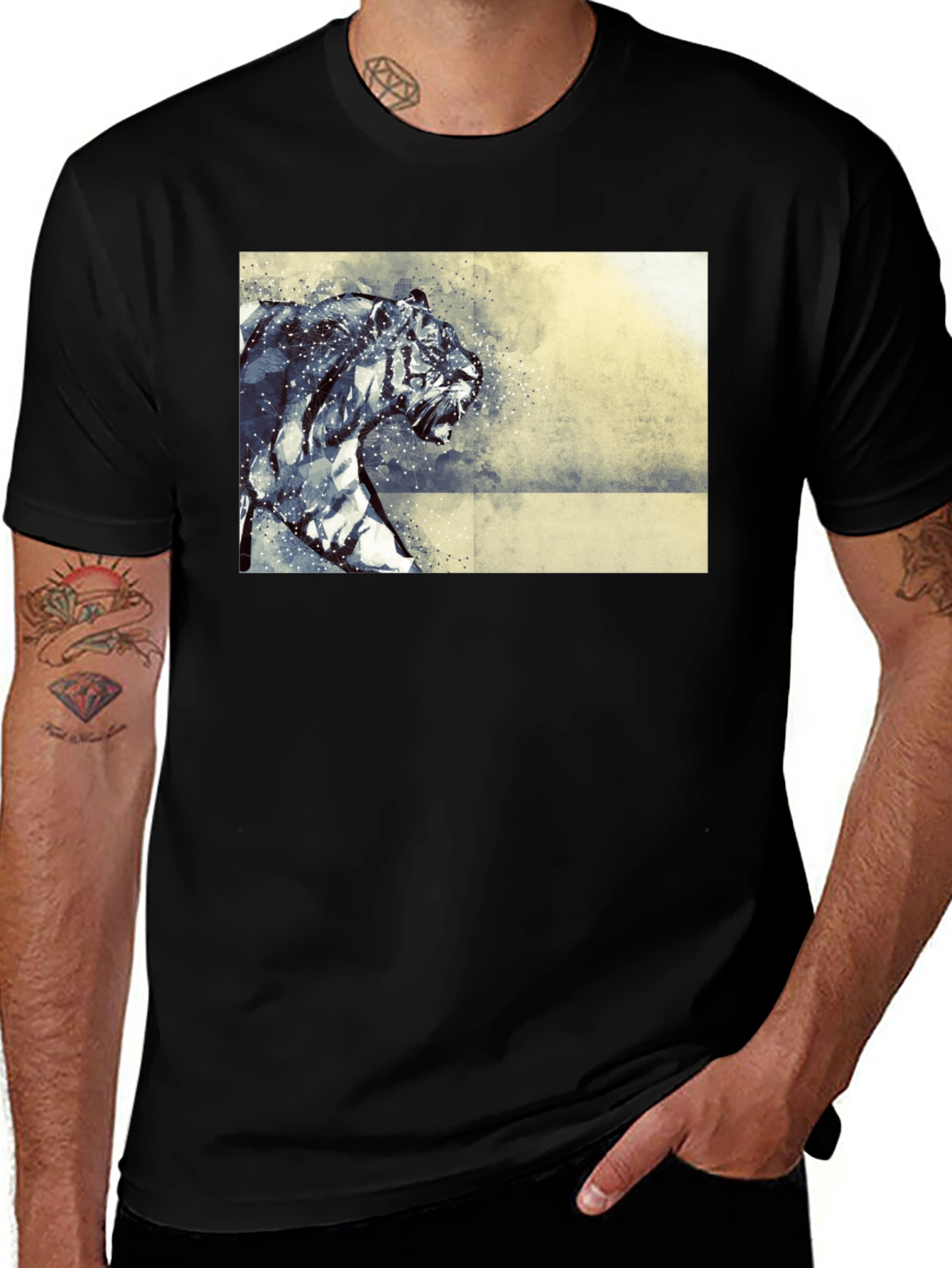 Tiger Graphic Black T-Shirt