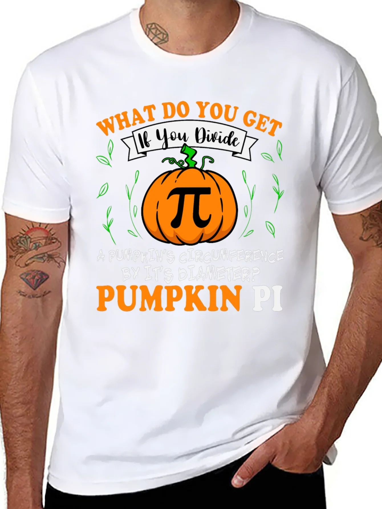 Pumpkin Pi T-Shirt - Math Humor Fall Tee