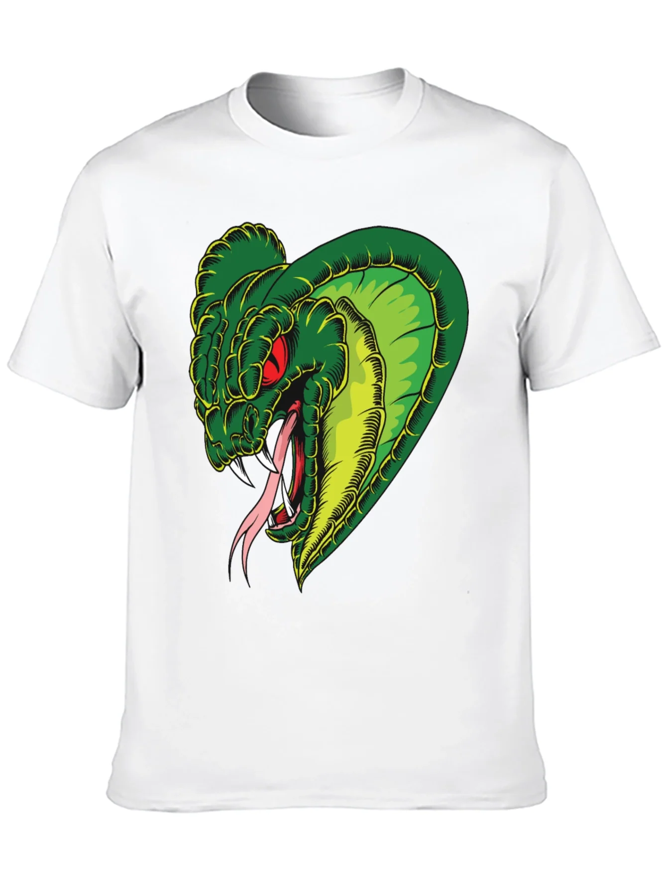 Mens Snake Graphic Black T-Shirt
