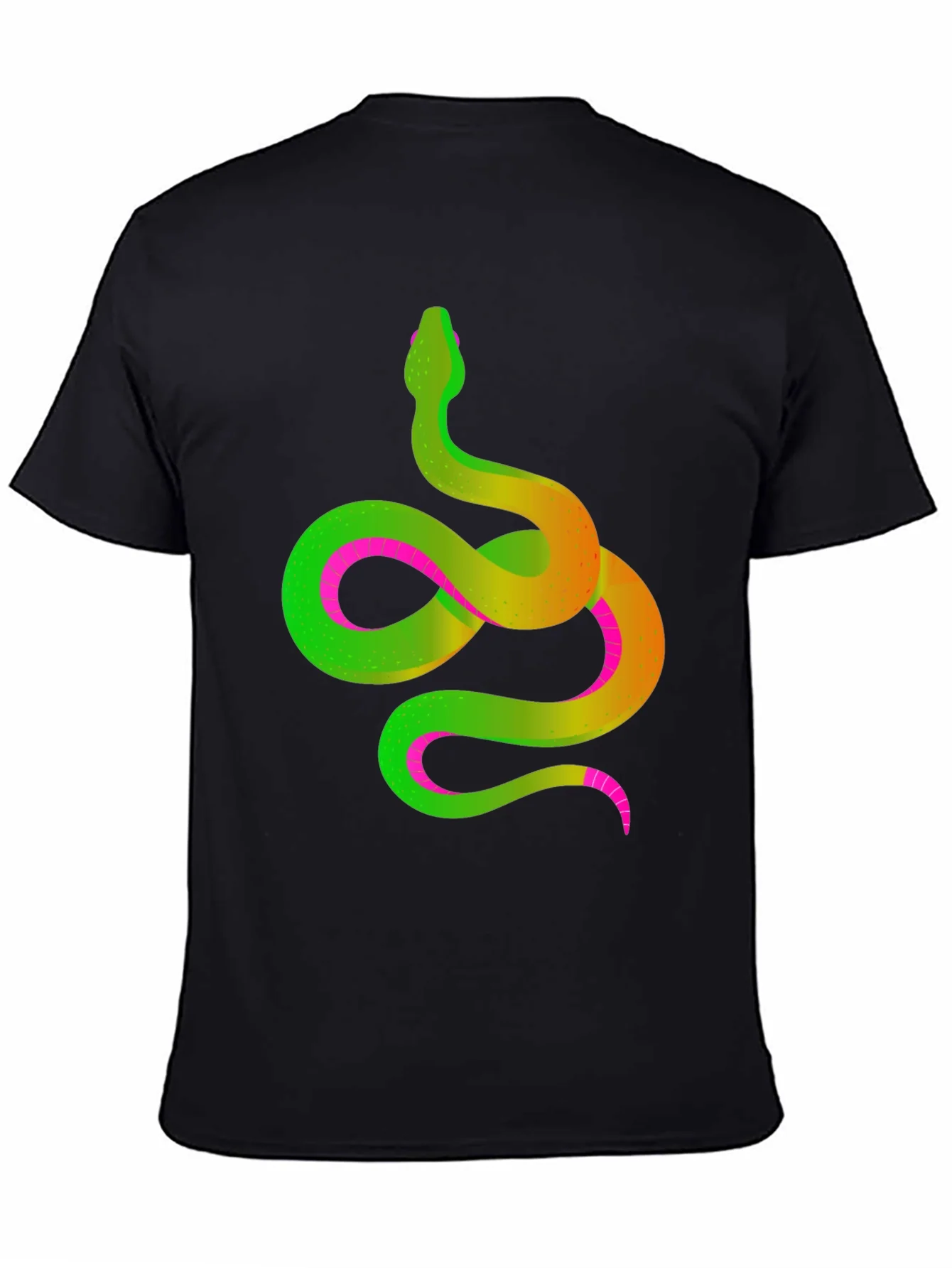 Neon Snake Graphic Tee - Mens Black T-Shirt