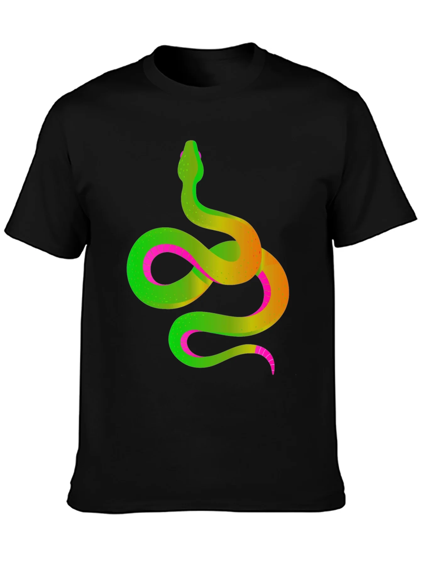 Neon Snake Graphic Tee - Mens Black T-Shirt