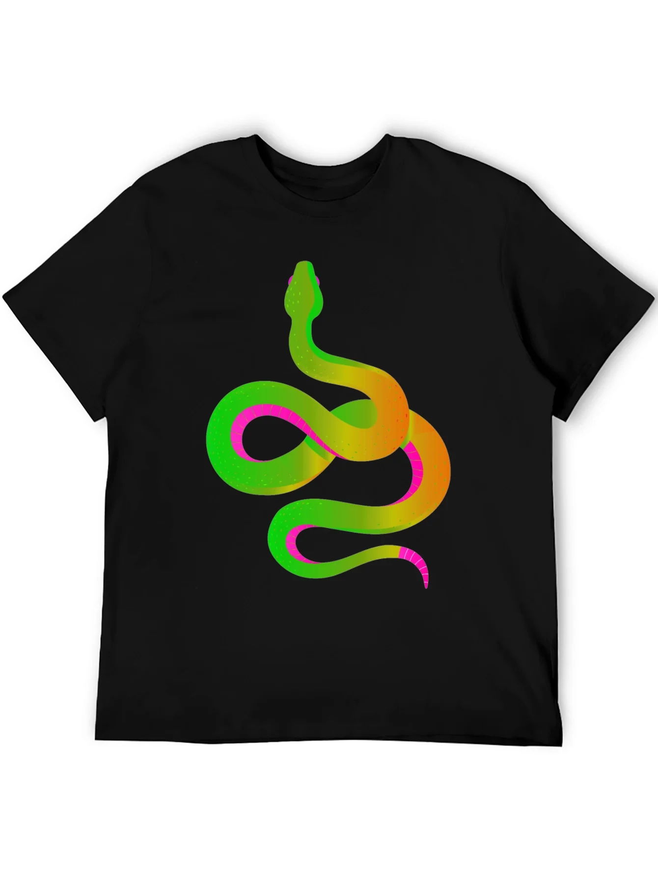 Neon Snake Graphic Tee - Mens Black T-Shirt