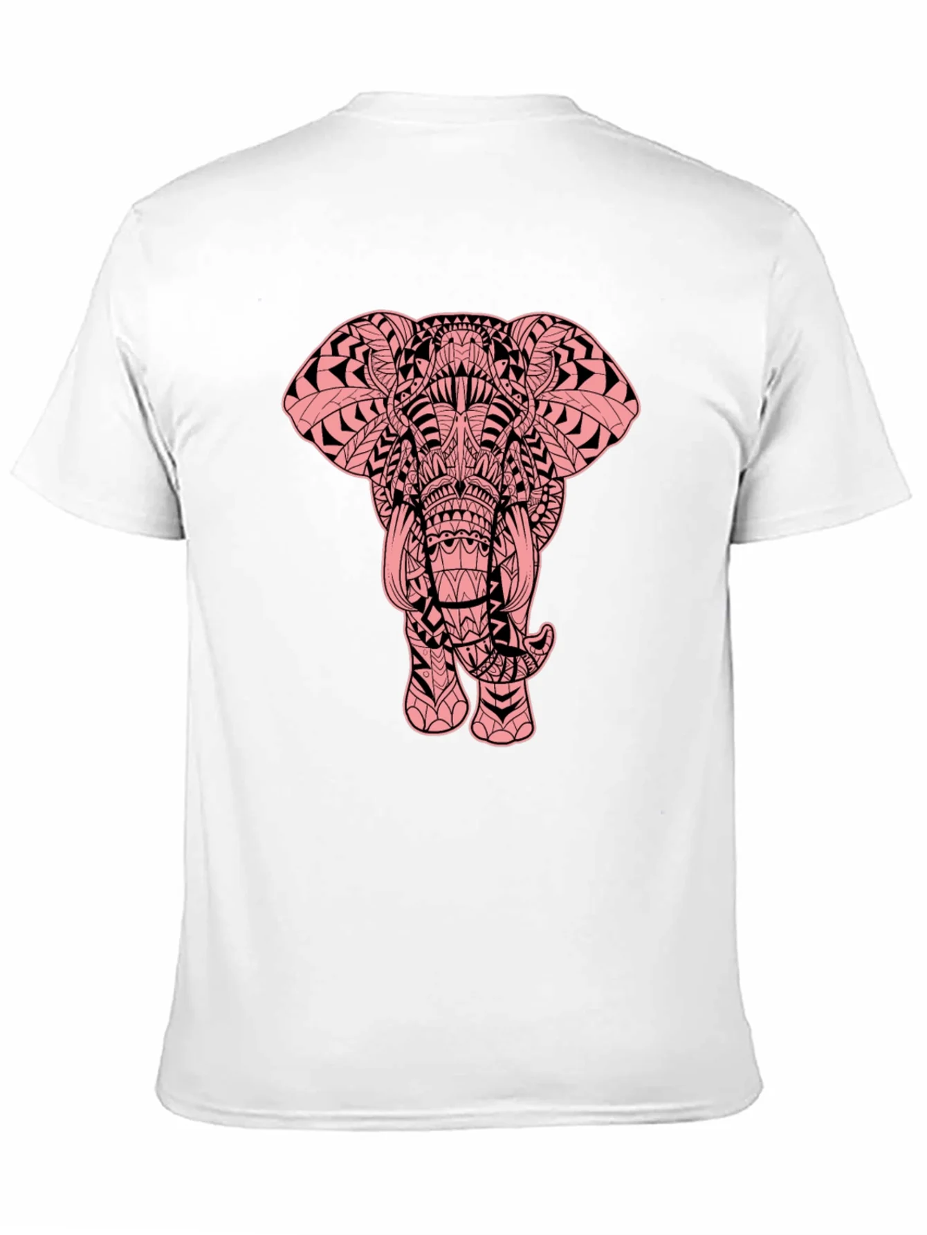 Elephant Graphic Print Black Tee